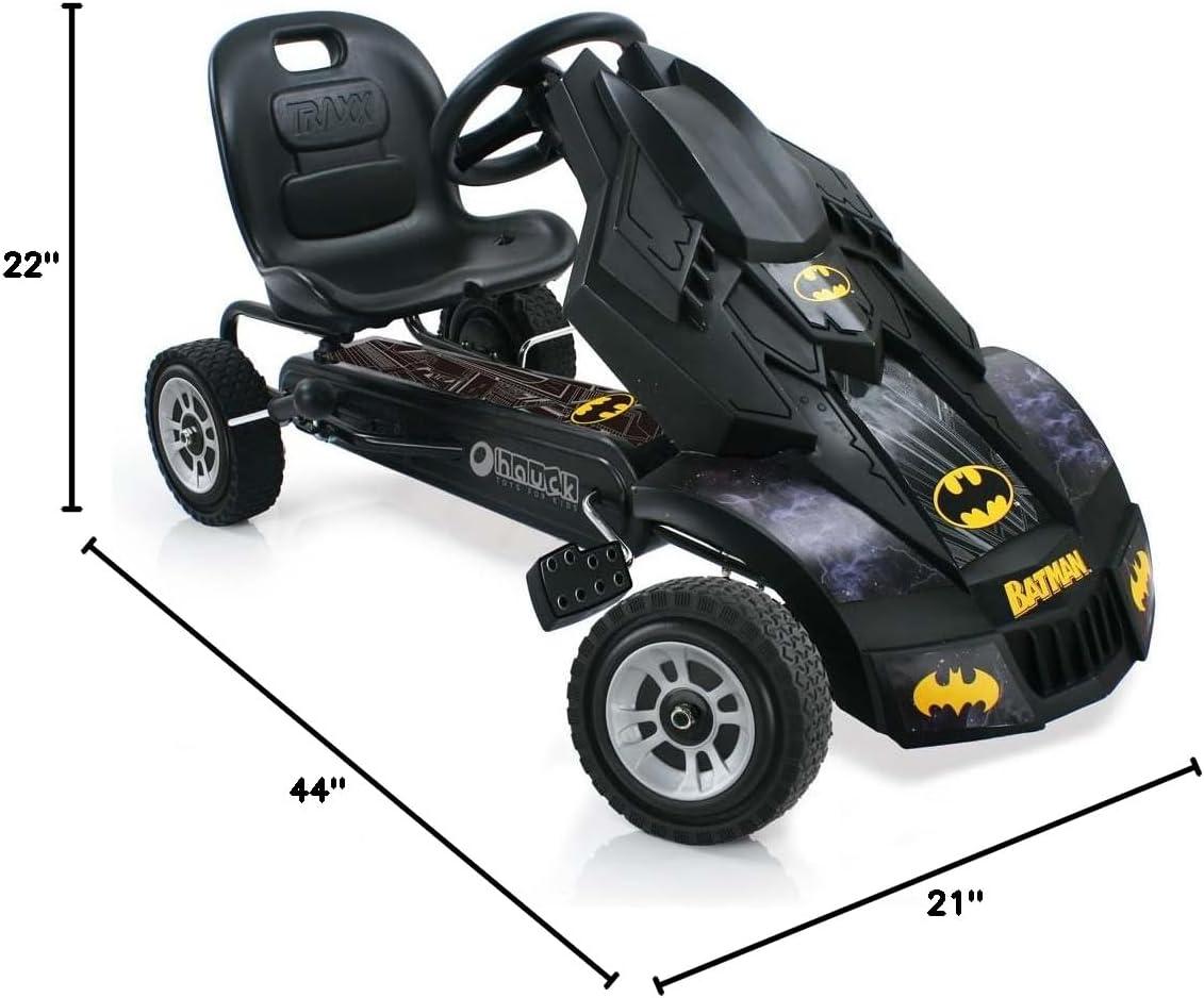 Black Batman Superhero Pedal Go-Kart with Rubber Wheels