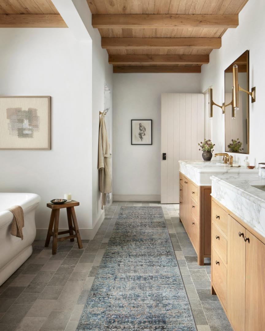 Amber Lewis x Loloi Amber Lewis x Loloi Billie Denim / Blush Area Rug