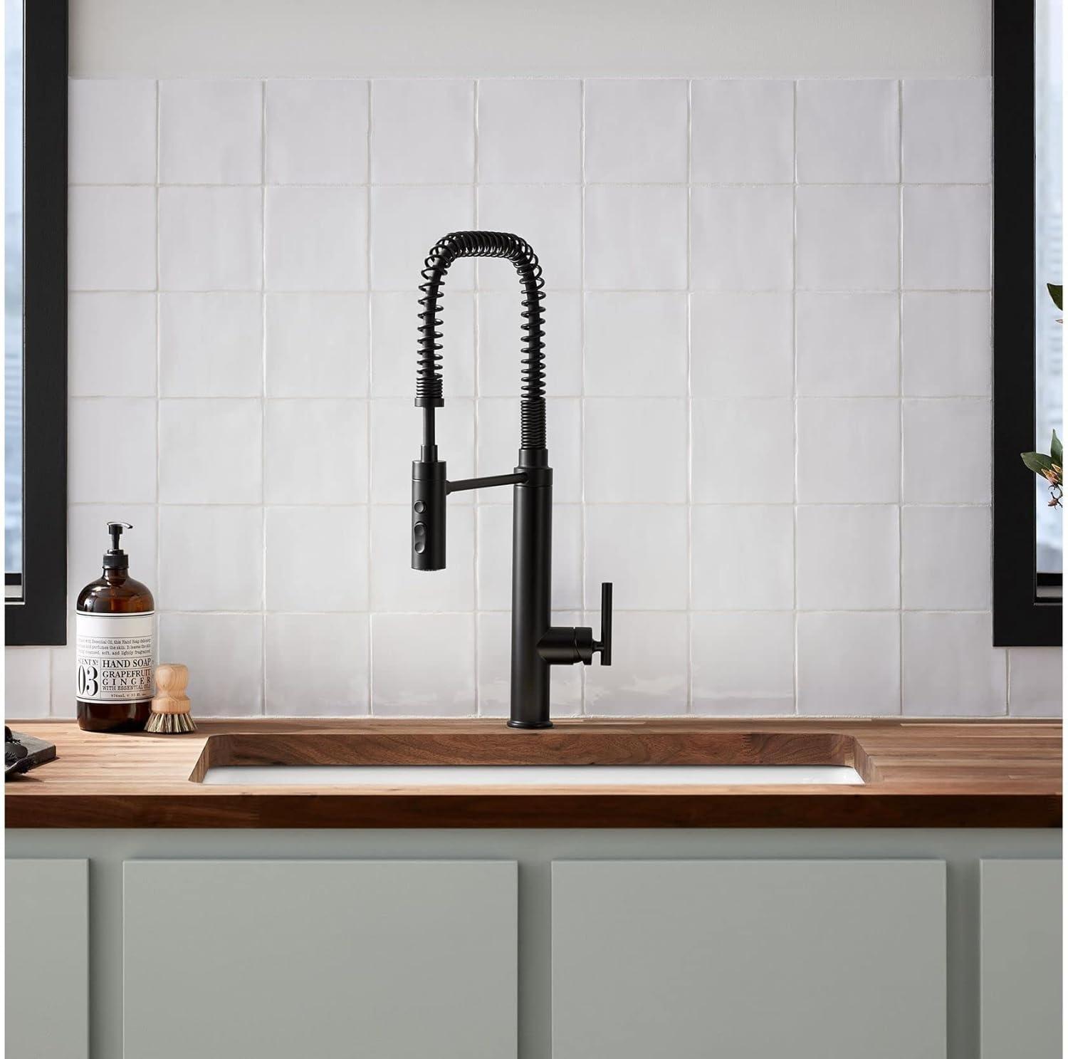 Kohler Purist® Single Handle Semi-Professional Pre-Rinse Kitchen Faucet with Pull Down Sprayer