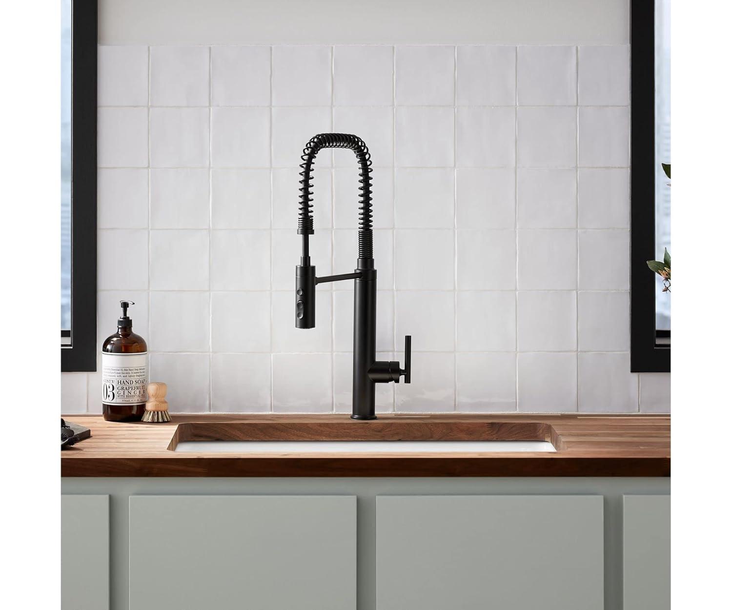 Purist® Single-Handle Semi-Professional Kitchen Sink Faucet in Brushed Modern Brass