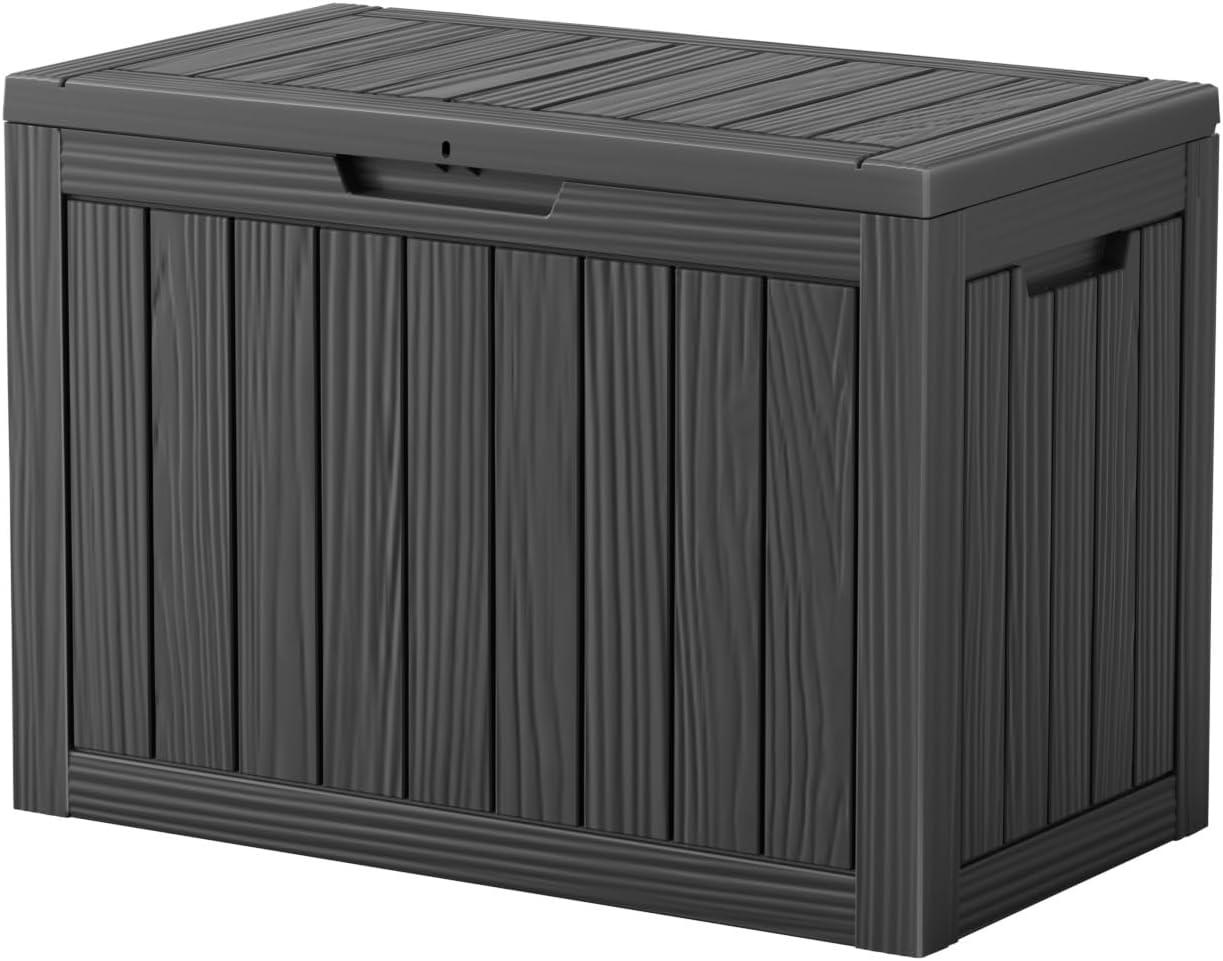 45 Gallon Black Resin Lockable Deck Box