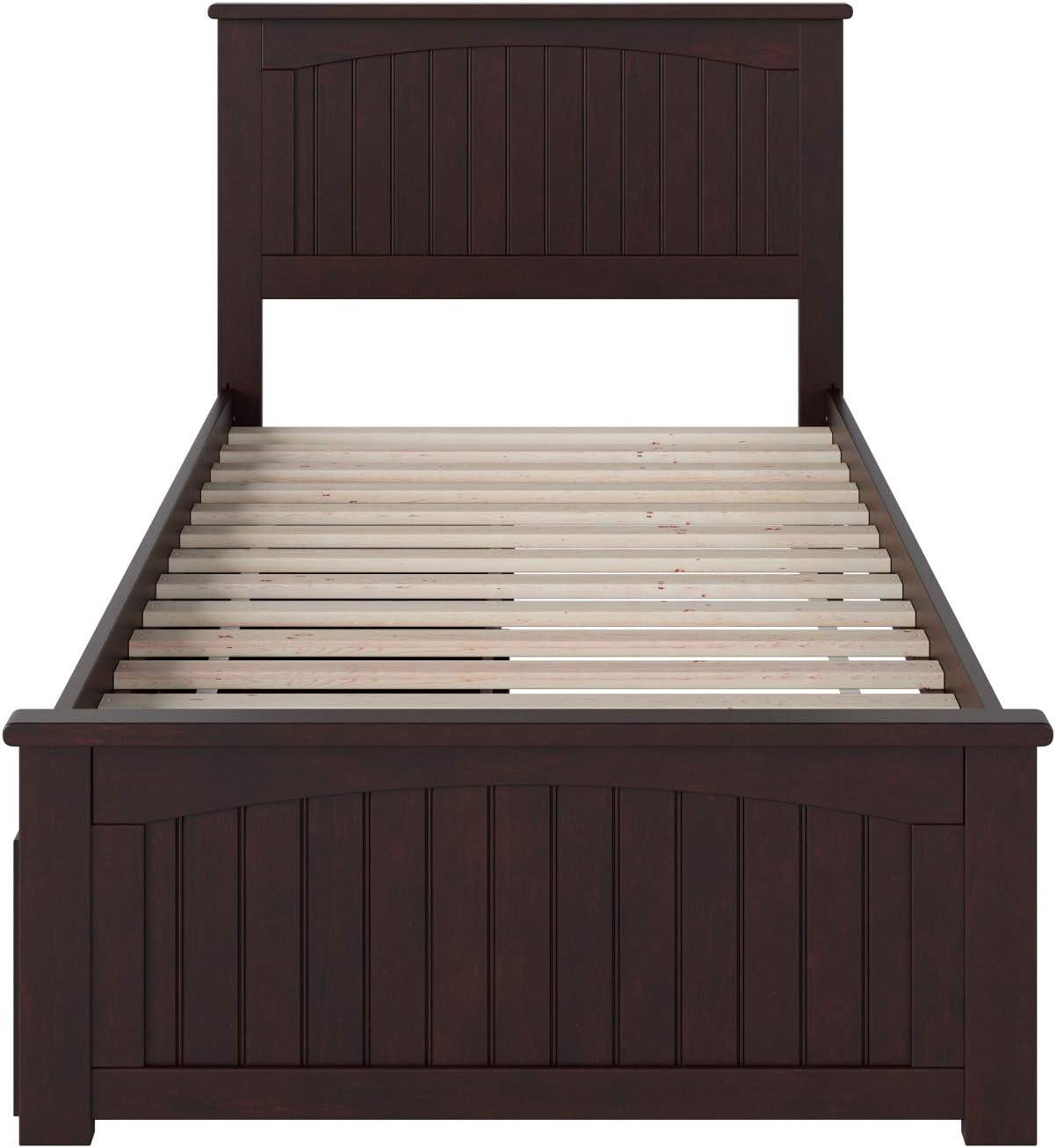 Nantucket Platform Bed with Matching Foot Board with 2 Urban Bed Drawers, Multiple Colors, Multiple Sizes