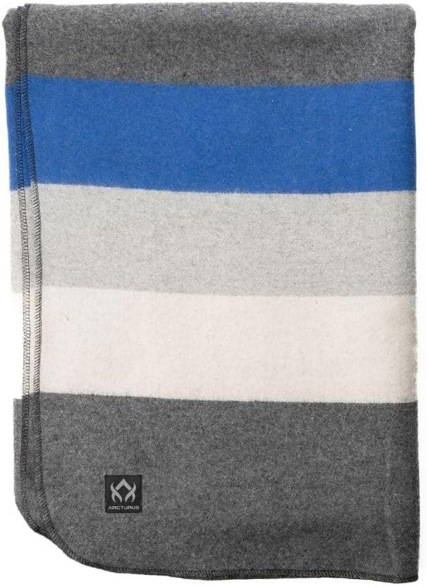 Arcturus Rainier Striped Wool Blanket (64" x 88"), 4.5 lbs