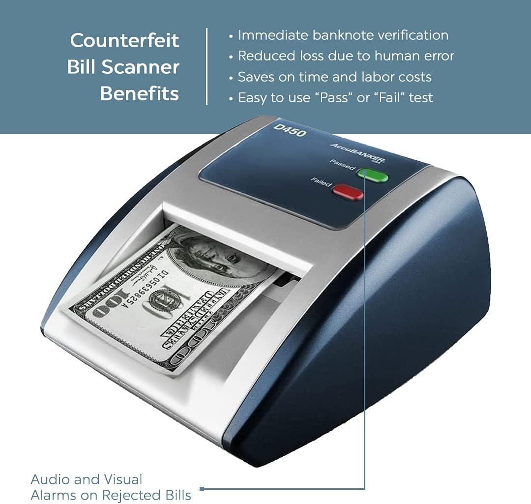 AccuBANKER D450 Counterfeit Money Checker with Infrared and Magnetic Detection