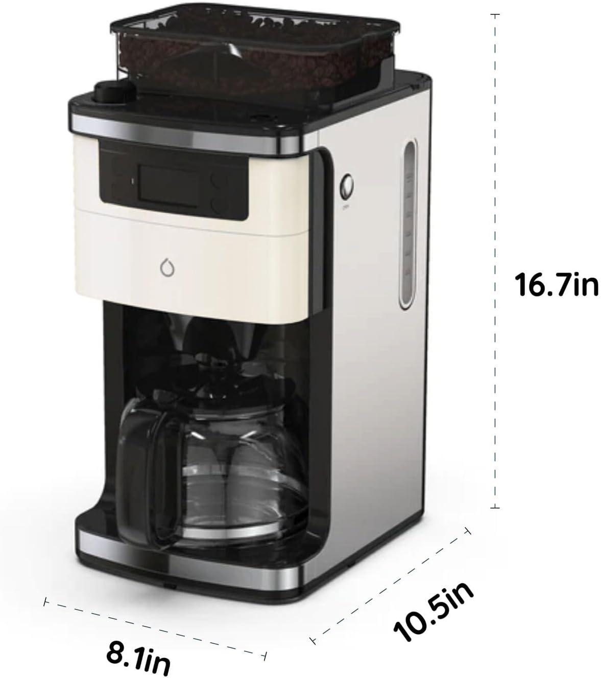 Smarter iCoffee Brew Smart Coffee Maker and Grinder with App, 3 Panels (Cream, Black, Red, New)