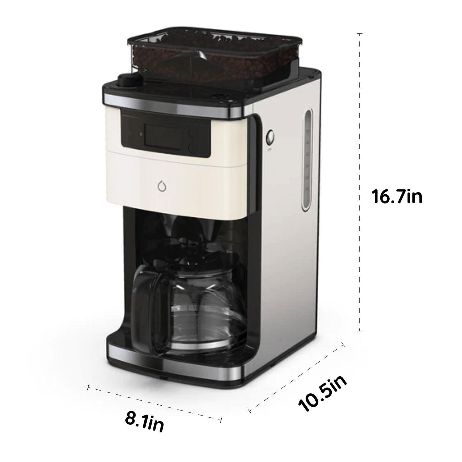 Smarter iCoffee Brew Smart Coffee Maker and Grinder with App, 3 Panels (Cream, Black, Red, New)