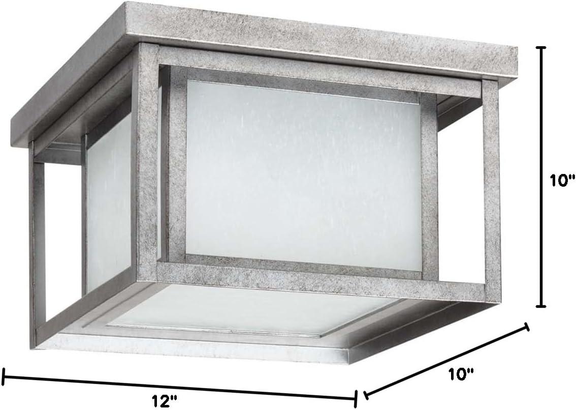 Vermont Seeded Square Outdoor Flush Mount