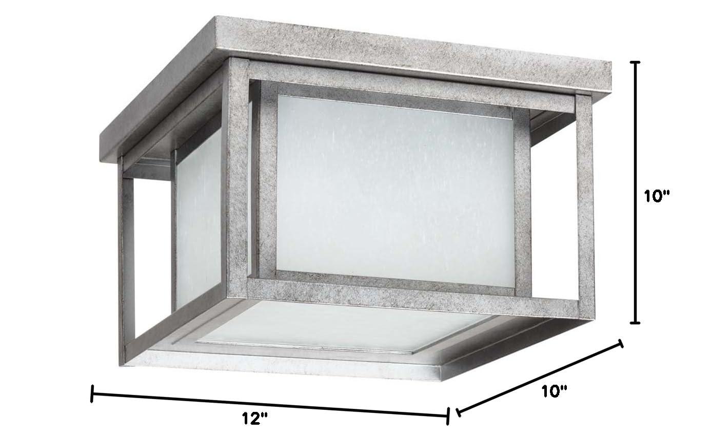 Vermont Seeded Square Outdoor Flush Mount