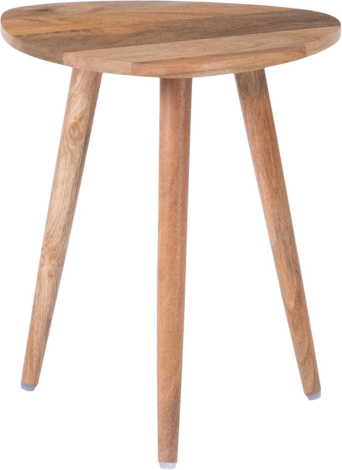 Tora End Table Solid Mango Wood (16 x 16 x 18) in Natural