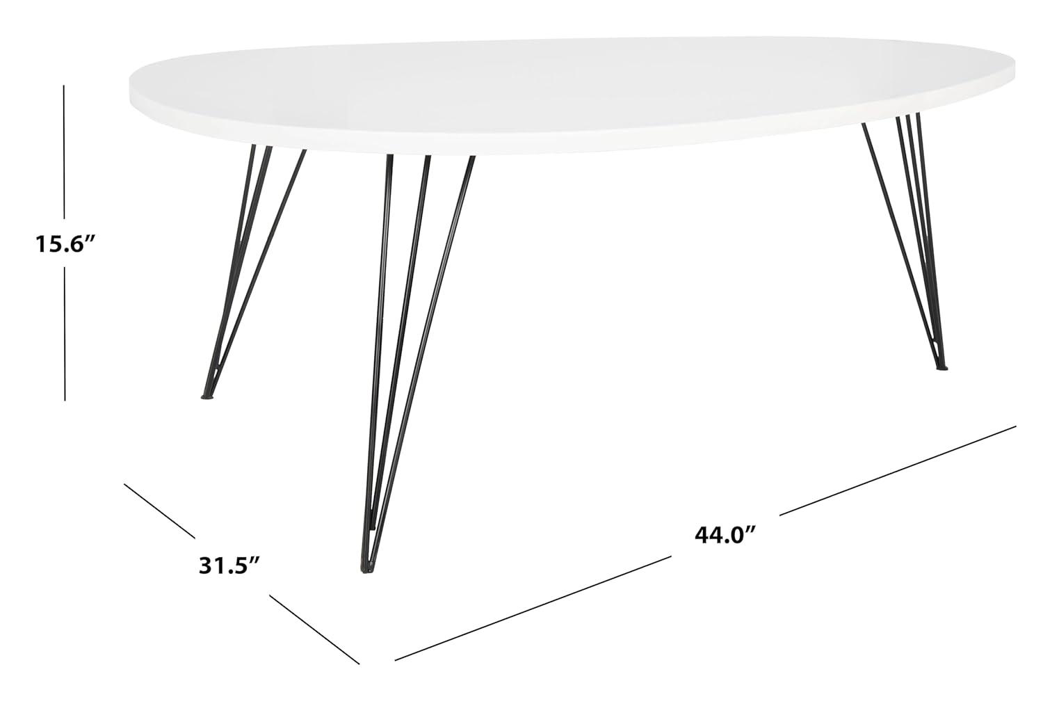 Wynton Coffee Table - White/Black - Safavieh