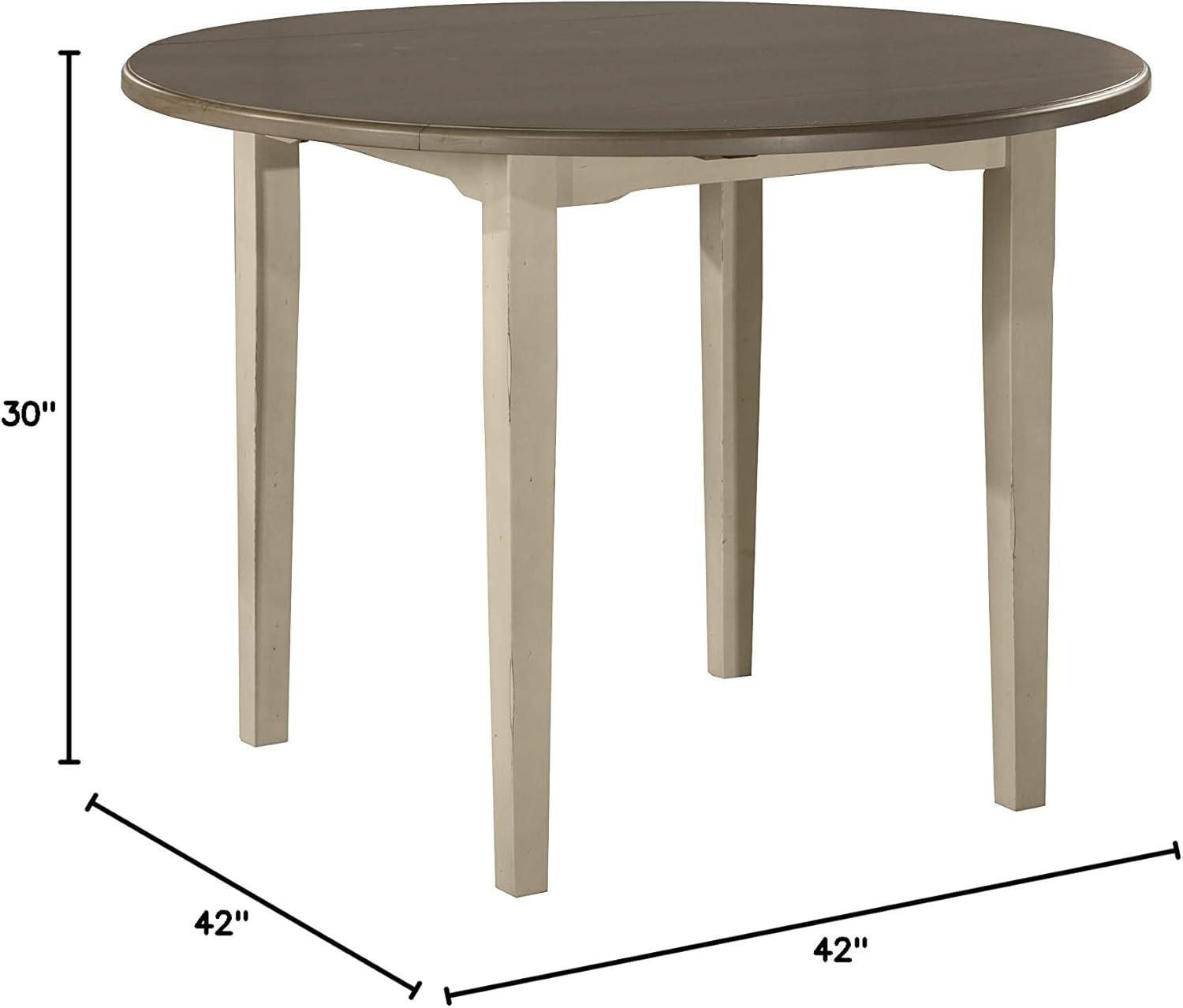 Hillsdale Furniture Clarion Wood Round Counter Height Table Top in Distressed Gray