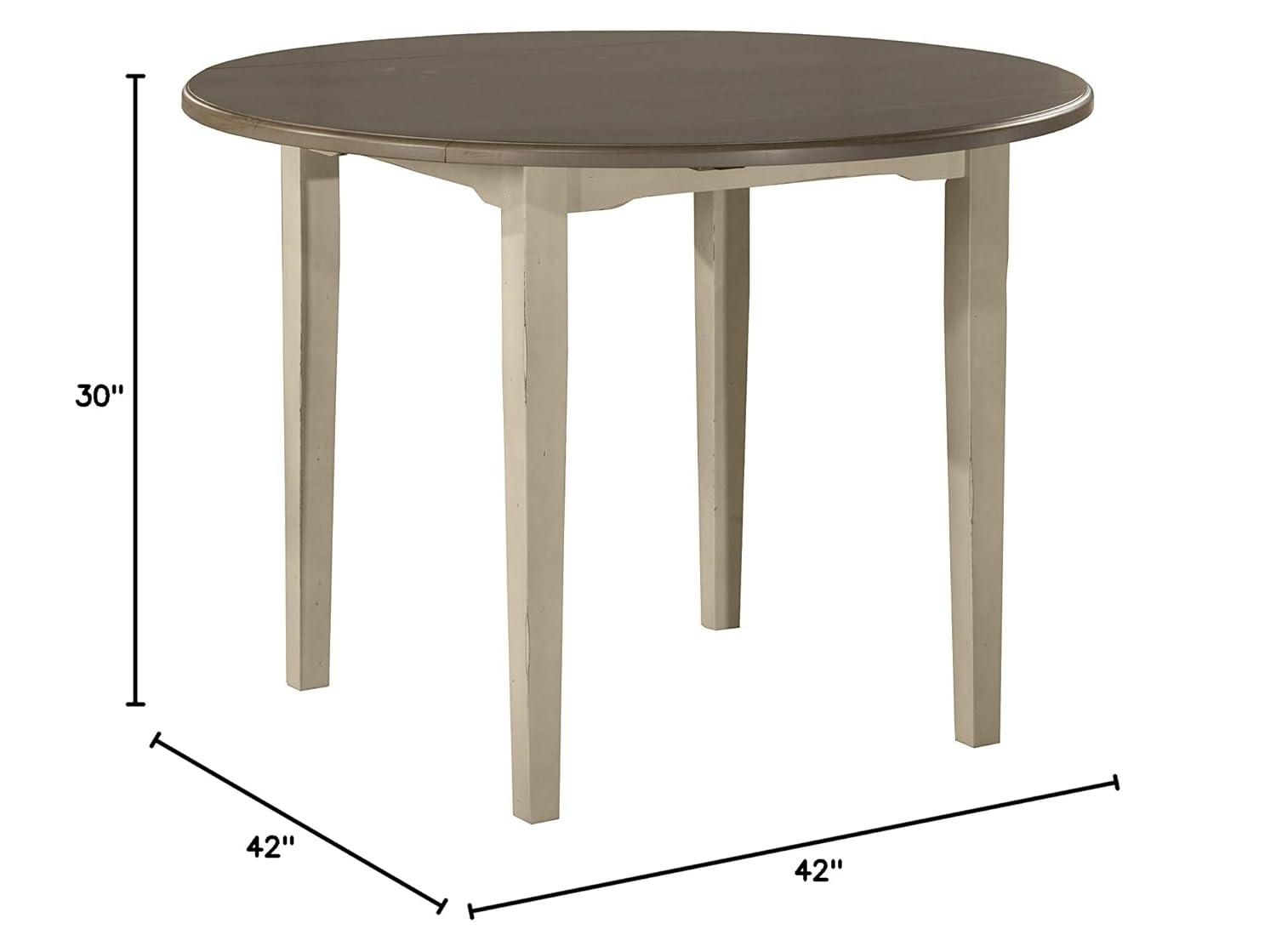 Hillsdale Furniture Clarion Wood Round Counter Height Table Top in Distressed Gray
