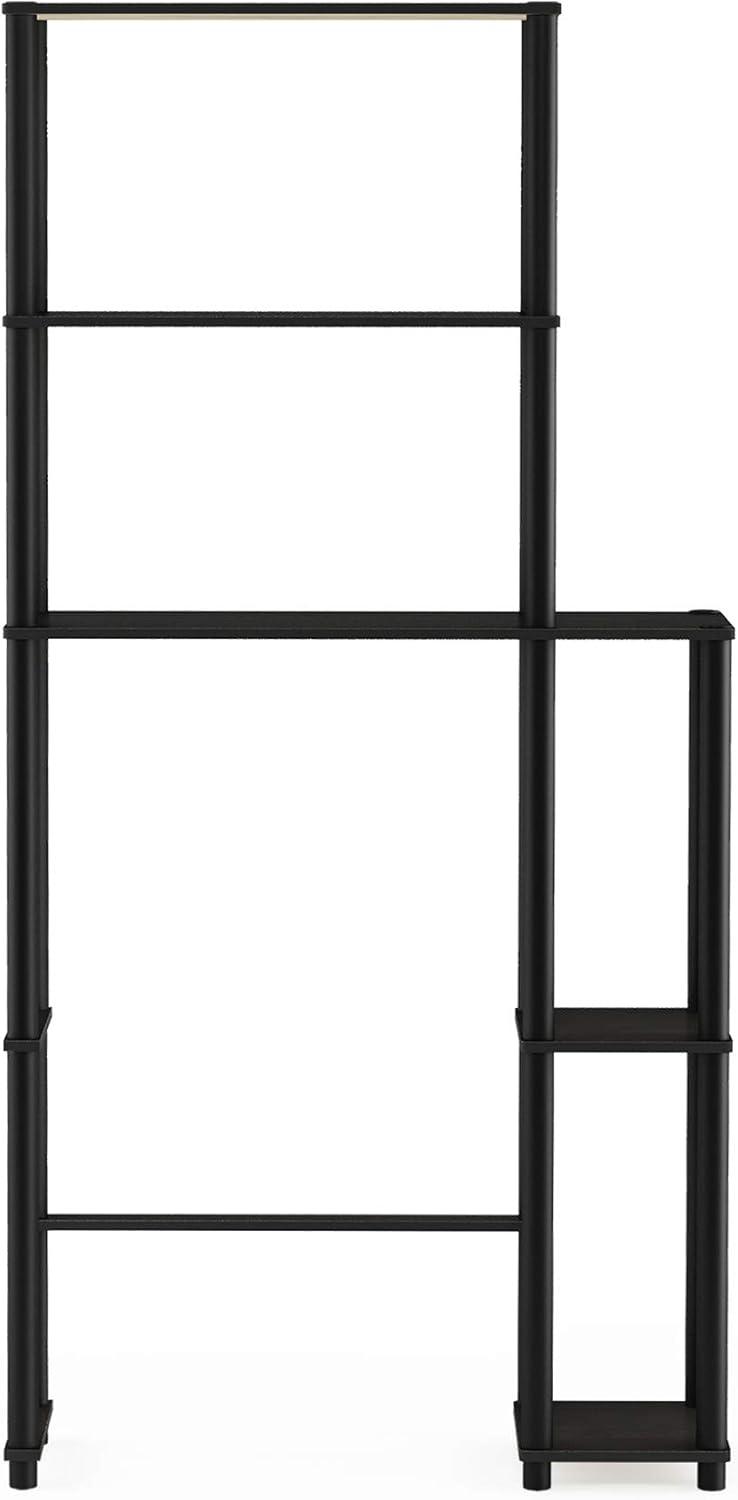 Furinno 3-Tier Over-The-Toilet Space Saver Rack Bathroom Shelf with 5 Shelves,Espresso/Black