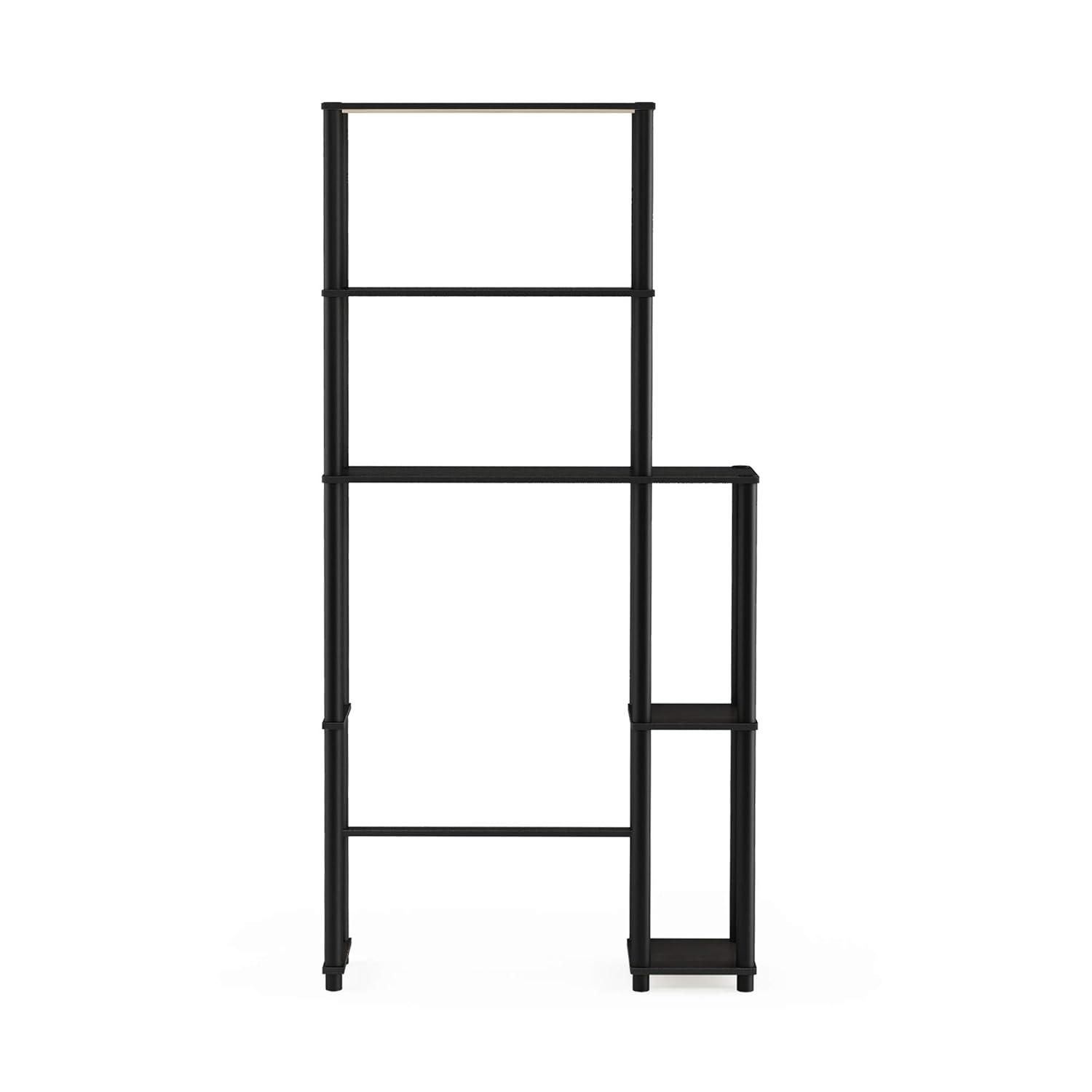 Furinno 3-Tier Over-The-Toilet Space Saver Rack Bathroom Shelf with 5 Shelves,Espresso/Black
