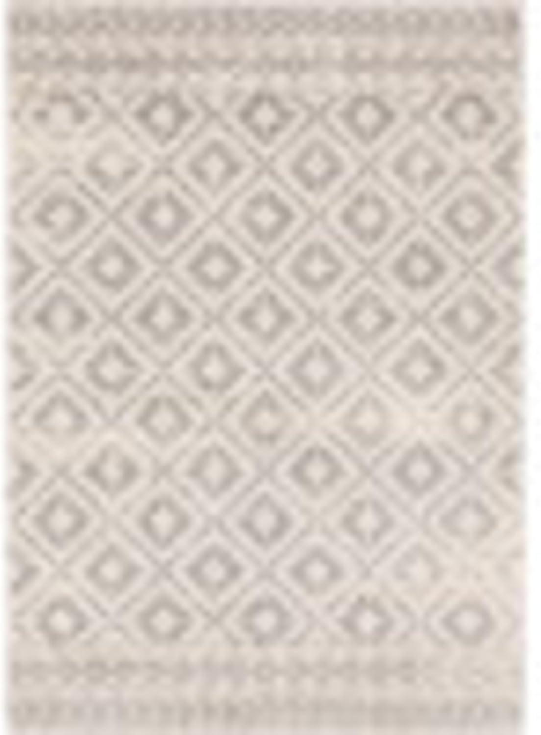 Light Gray Synthetic 8' x 10' Bohemian Area Rug