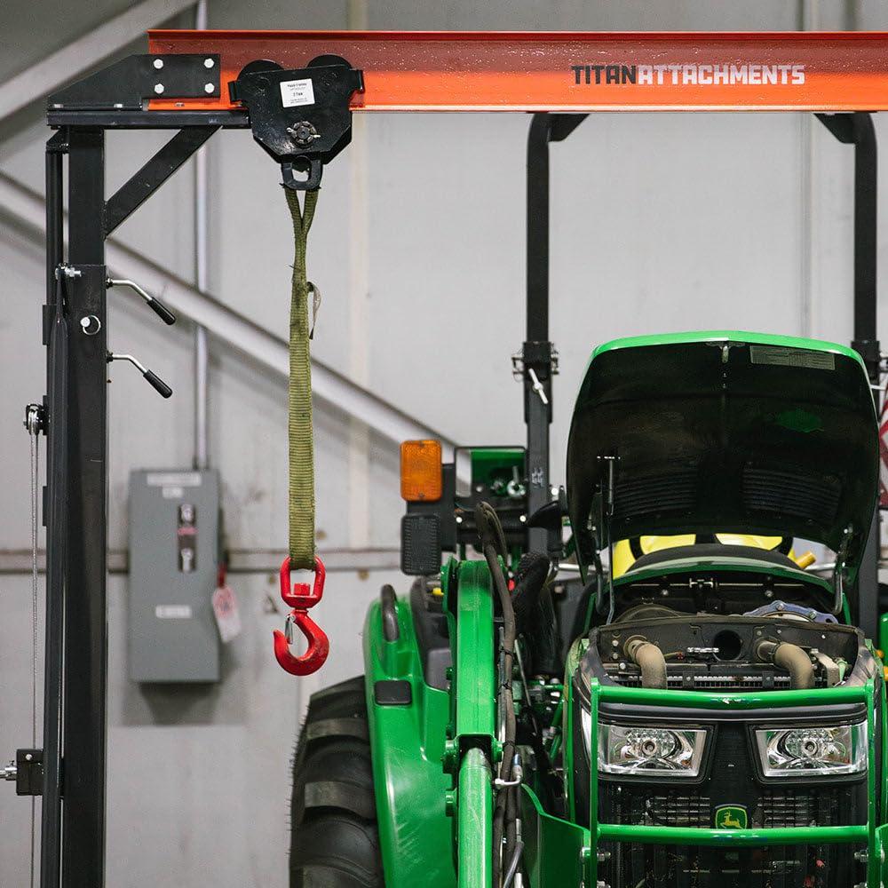 Titan Attachments Telescoping Gantry Crane, 1 Ton Capacity, Shop Hoist Lift