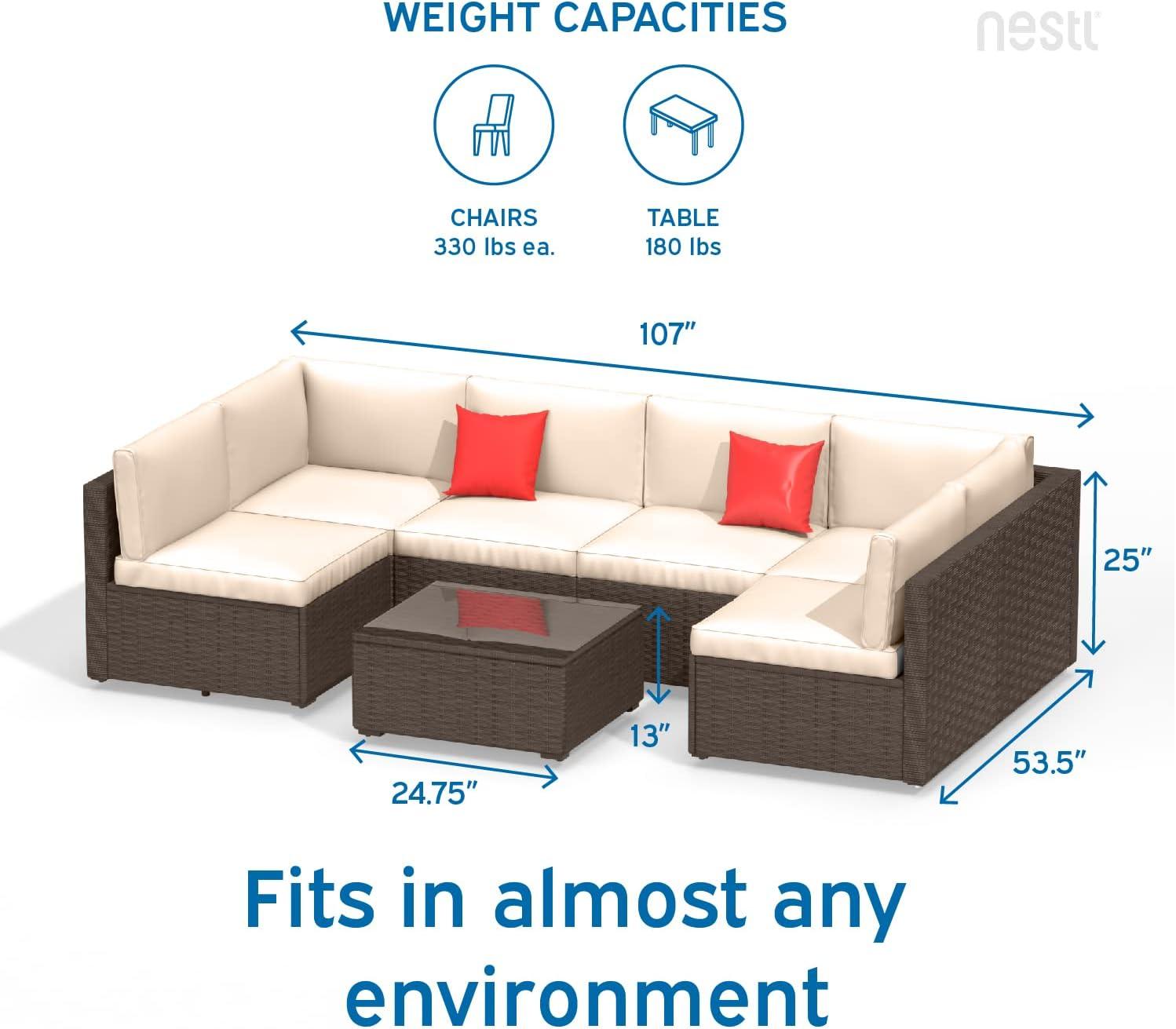 Slunce 6 - Person Outdoor Seating Group with Cushions