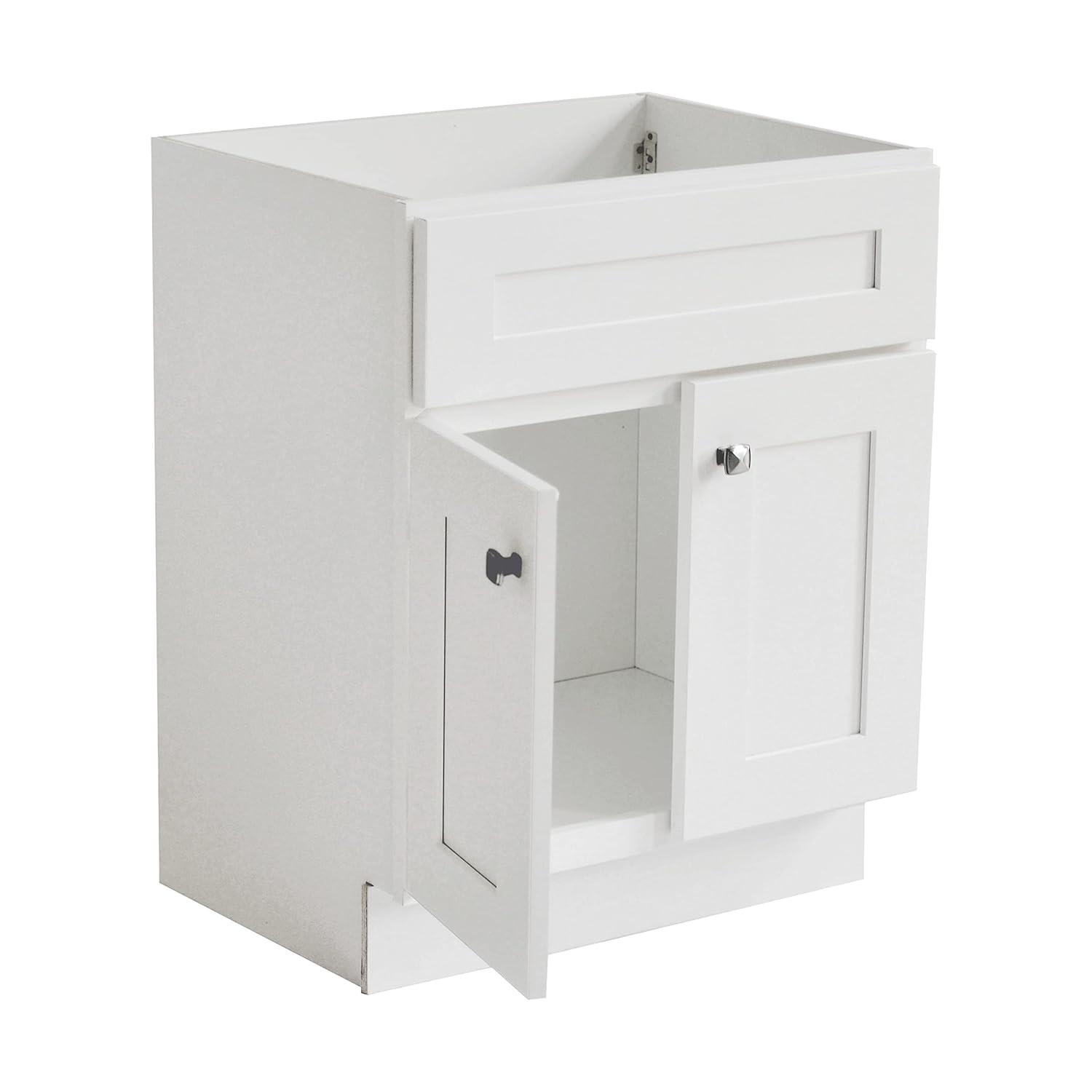 Design House Brookings 24 Inch Bathroom Vanity, Ready to Assemble, Solid Wood, Sherwin Williams – Design House, 587063