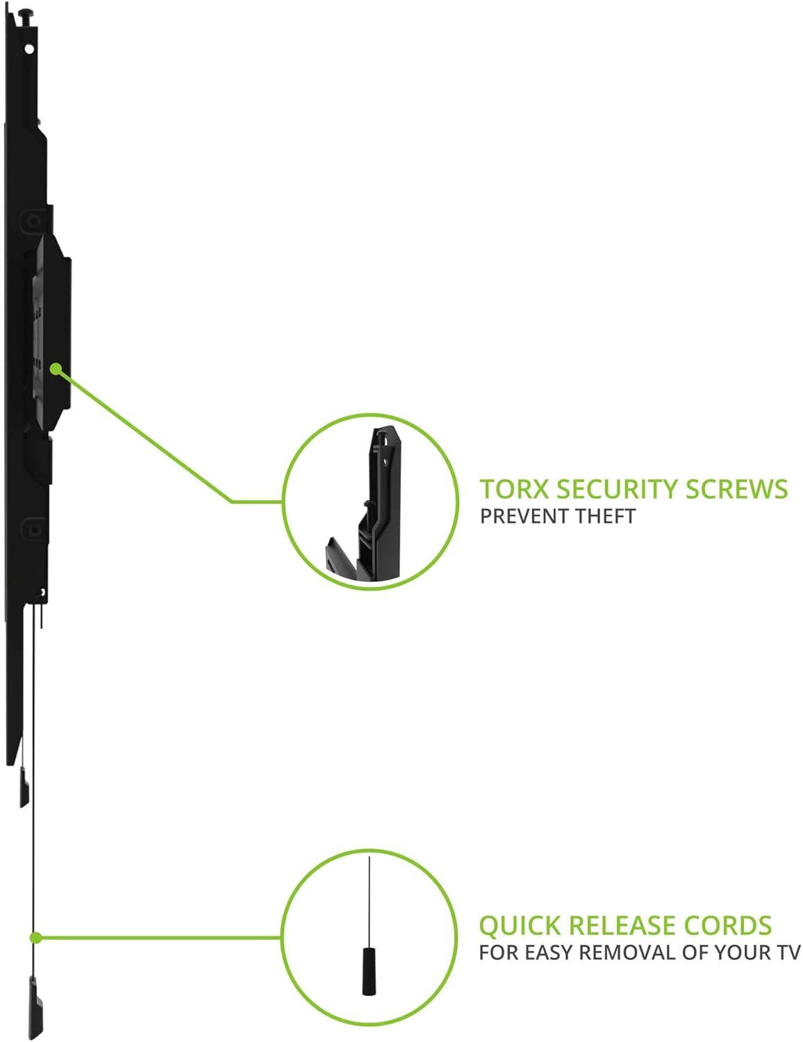 Kanto Black Fixed Wall Mount for Greater than 50" Screens Holds up to 150 lbs | Wayfair