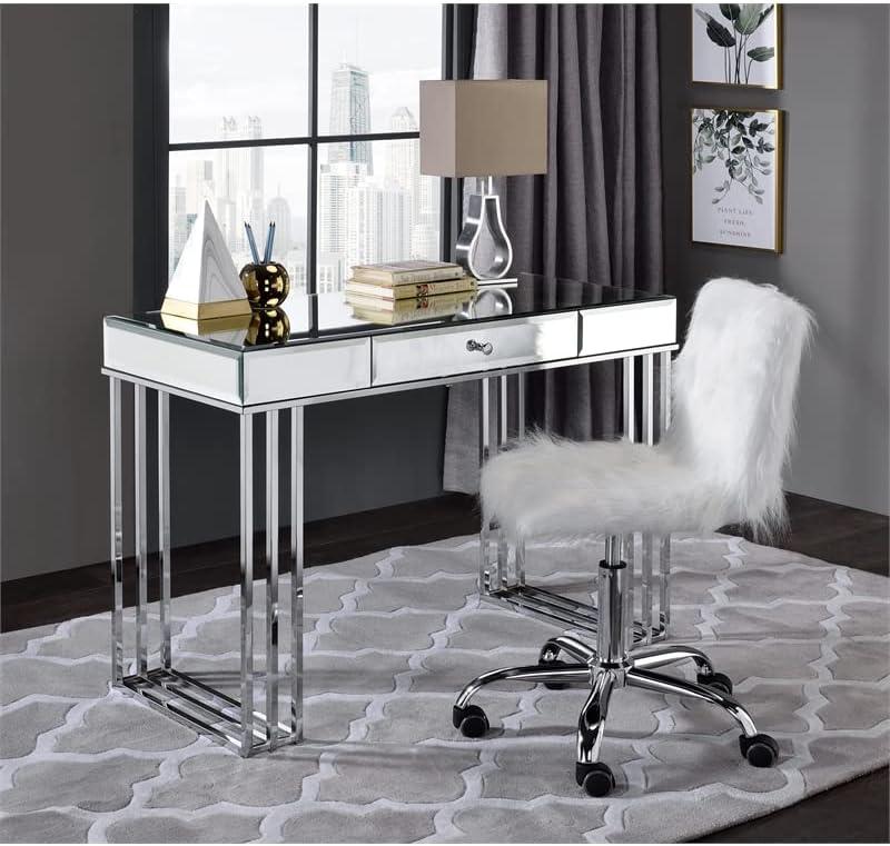 Critter Writing Desk in Mirrored and Chrome Finish