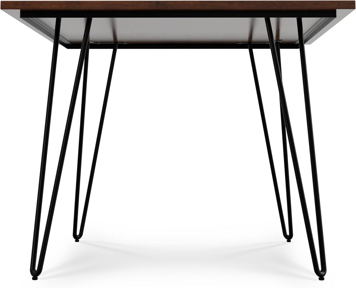 Hunter Solid Wood Top Metal Base Dining Table