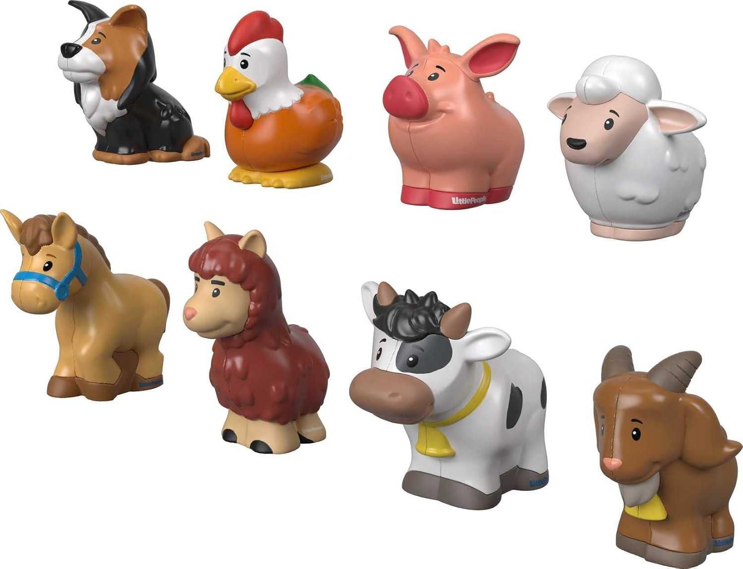 Fisher-Price Little People Farm Animal Friends 8-Piece Figure Set for Toddlers