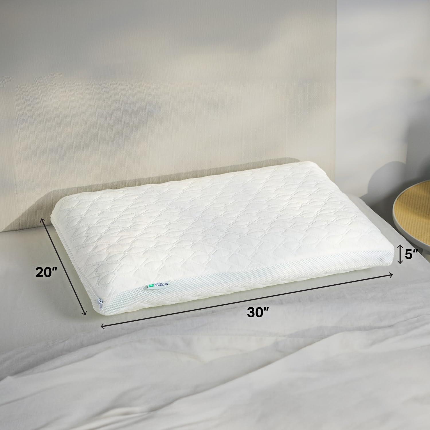 Queen Size White Gel Memory Foam Cooling Pillow