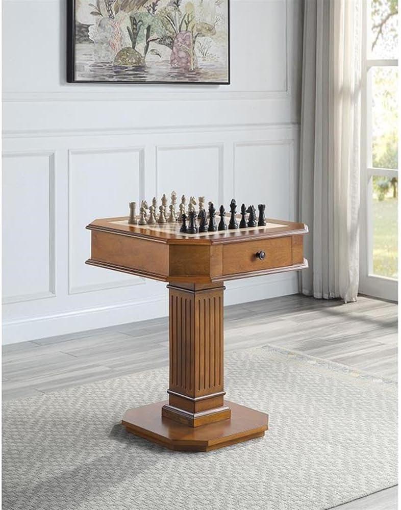 ACME Galini 2-Drawer Wooden Game Table in Walnut