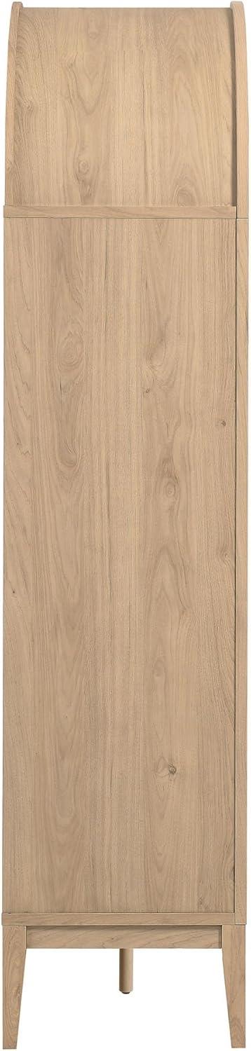 Modway Nolan Arched Bar Cabinet in Light Oak