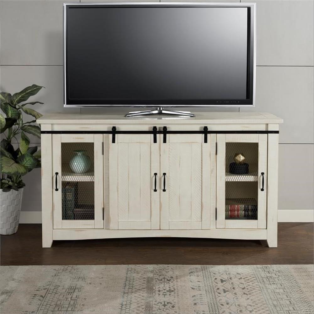 Chesapeake Solid Wood TV Stand Natural Brown Finish - Martin Svensson Home