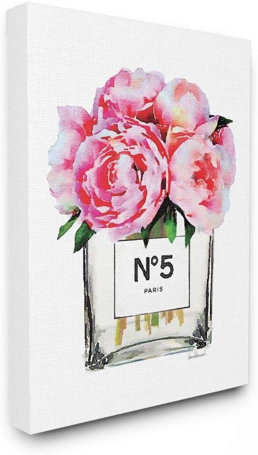 Stupell Industries Glam Paris Vase with Pink Peony Canvas Wall Art by Amanda Greenwood