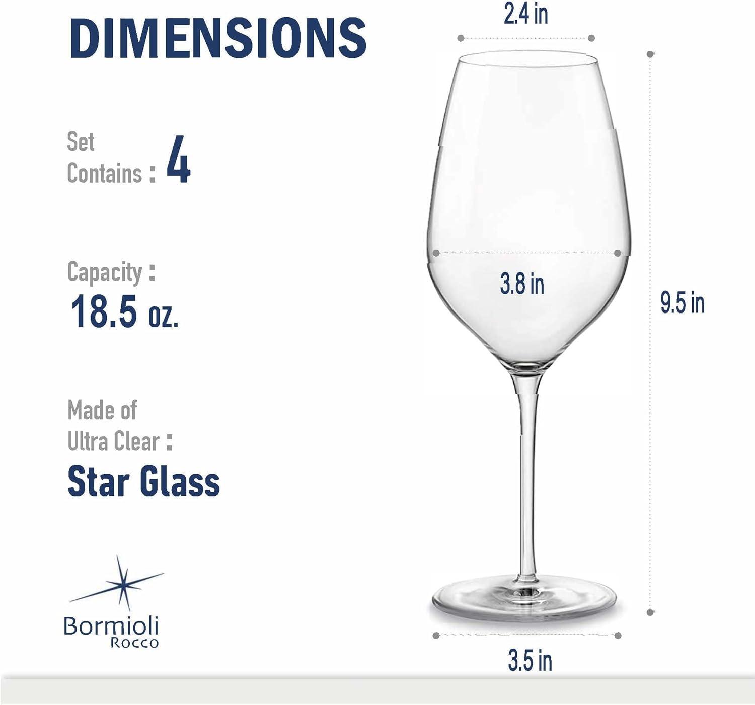 Inalto Tre Sensi 18.5 oz Crystal Clear Wine Glass Set