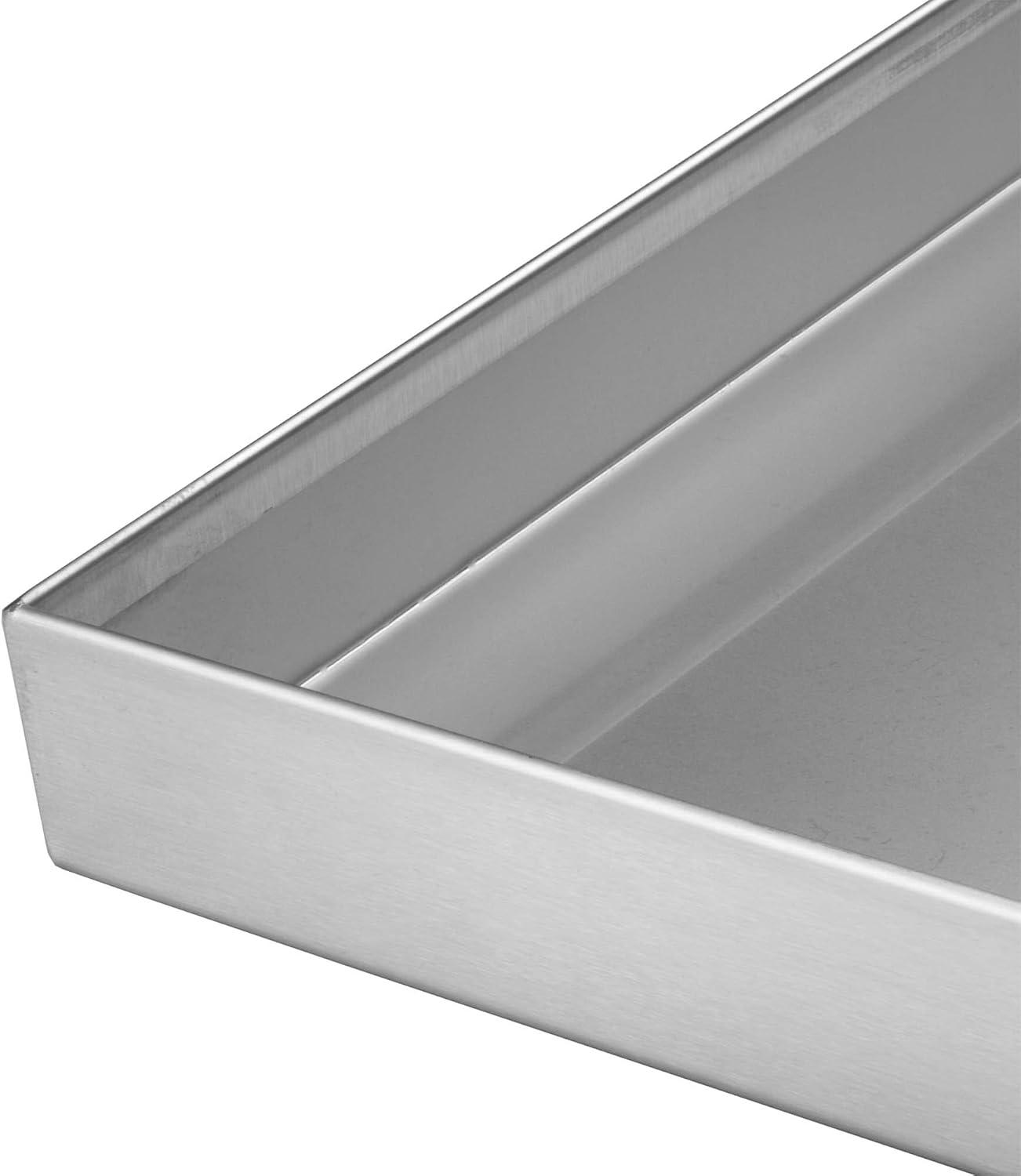 Stainless Steel Rectangular Fire Pit Cover with Handle, 39" x 15"