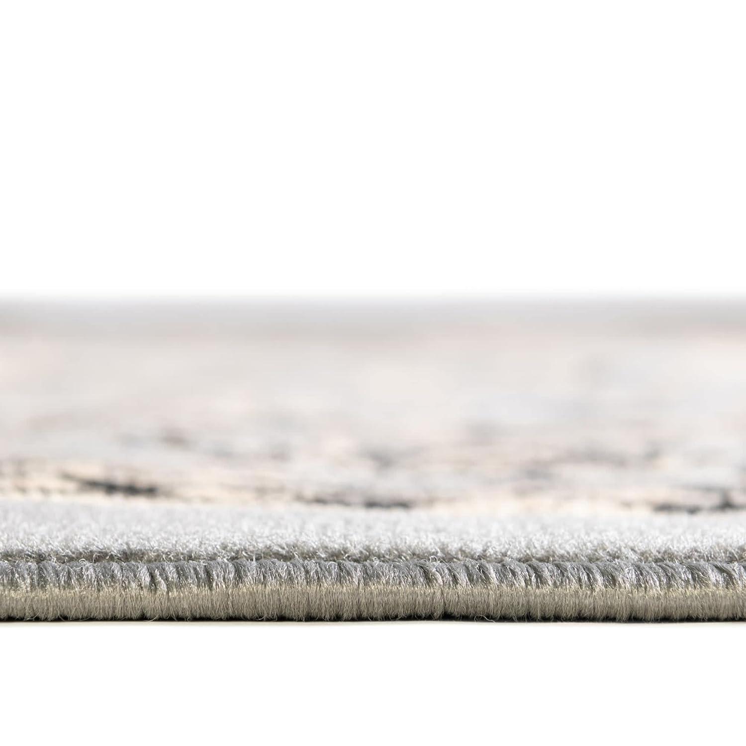 Unique Loom 4' 0 x 4' 0 Sialk Hill Washington Gray Area Rug