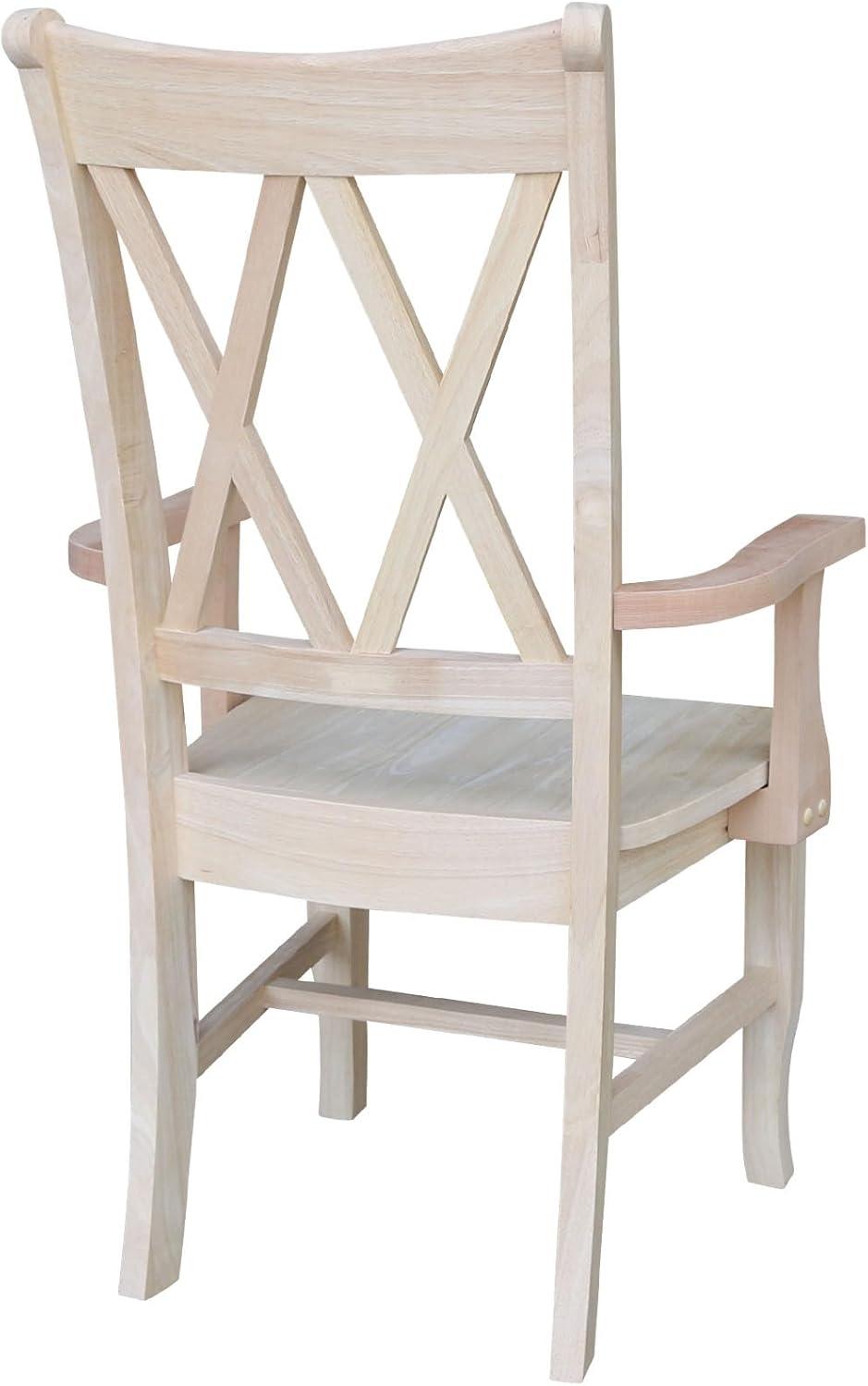 International Concepts Double X-Back Chair with Arms