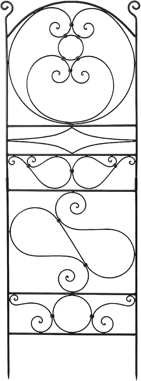 Roman Bronze 66-Inch Wrought Iron Garden Trellis