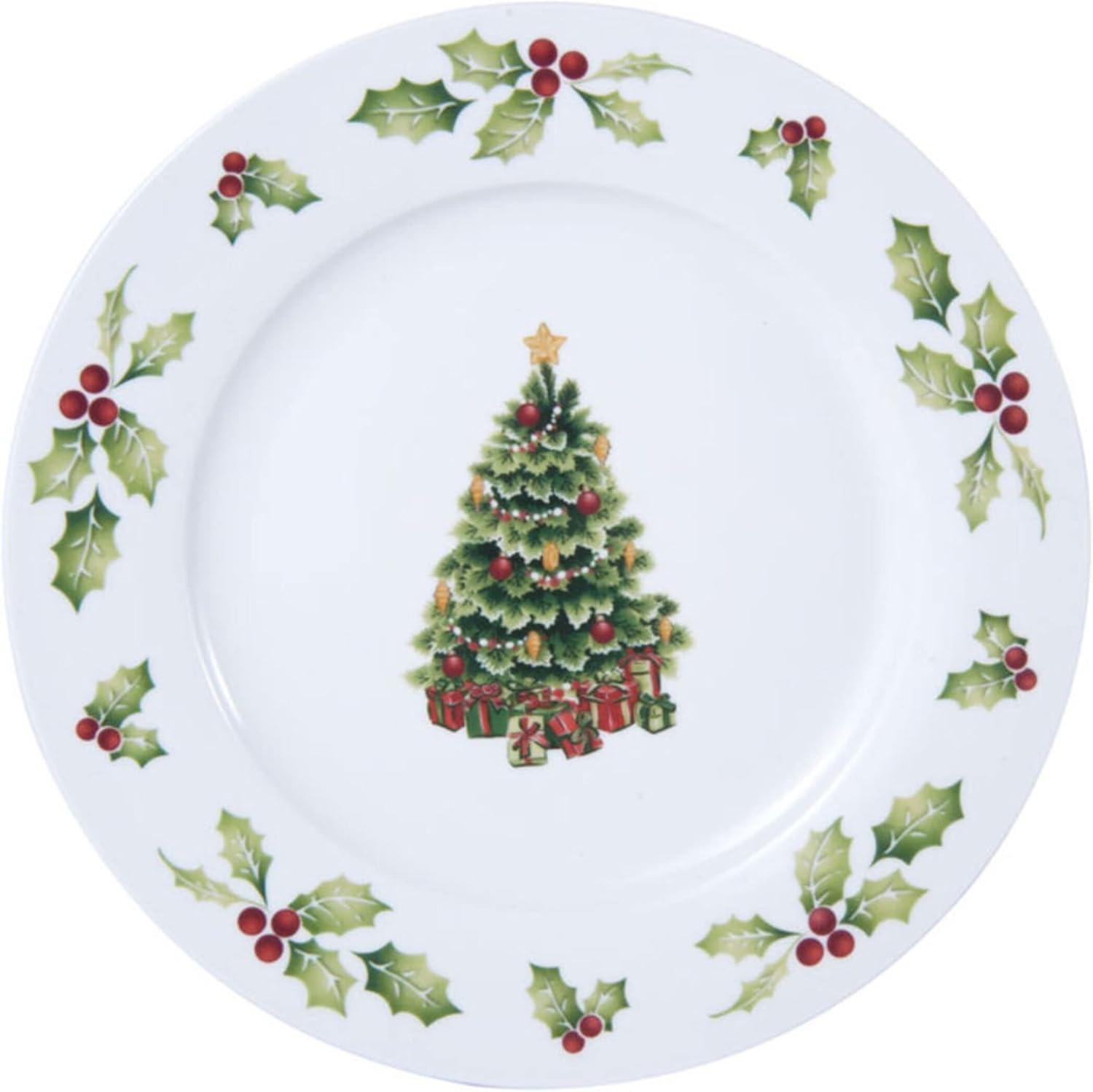 Pfaltzgraff Christmas Day 24 Piece Porcelain Dinnerware Set White