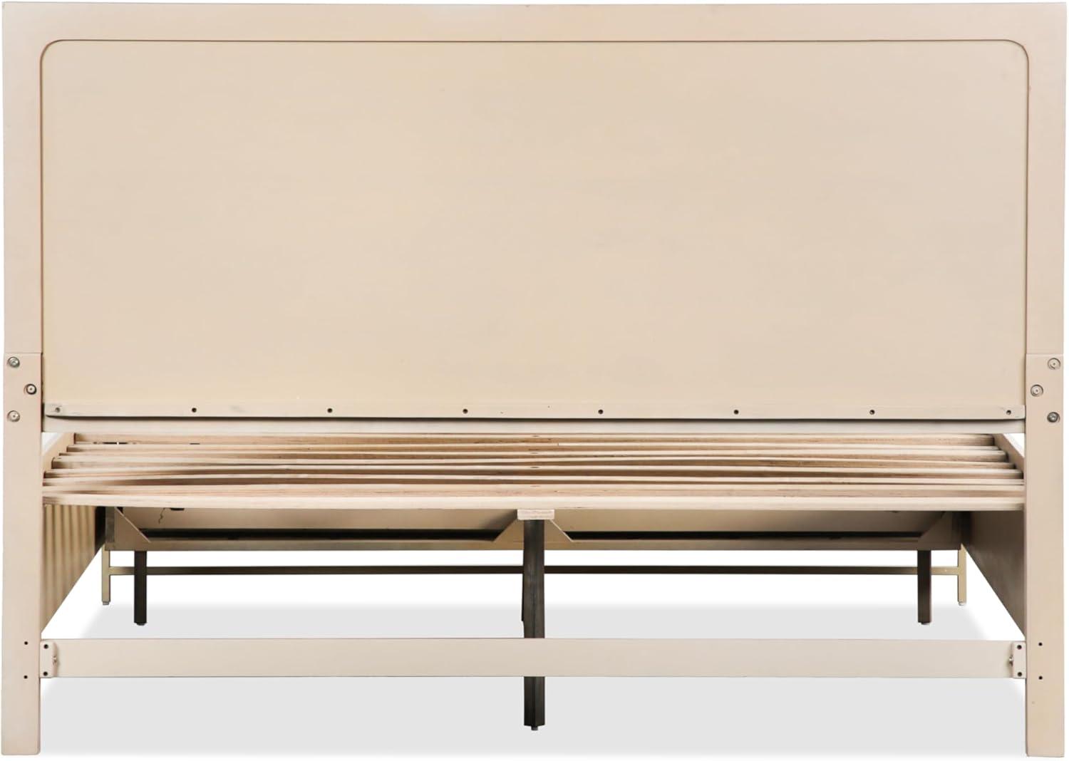 HOMES: Inside + Out 3pc Queen Neovesi Platform Bedroom Set Boho with 2 Nightstands Oak