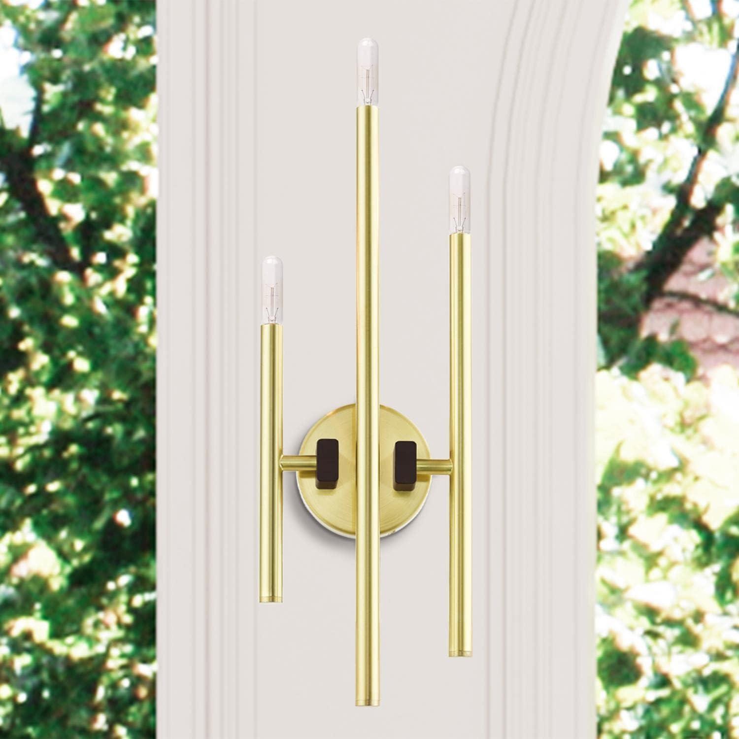 Livex Lighting Denmark 3 - Light Wall Light in  Satin Brass