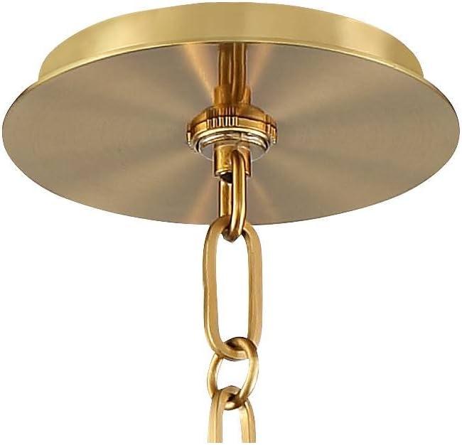 Possini Euro Design Warm Gold Pendant Chandelier 20" Wide Modern Black Fabric Drum Shade 4-Light Fixture for Dining Room Living House Kitchen Island