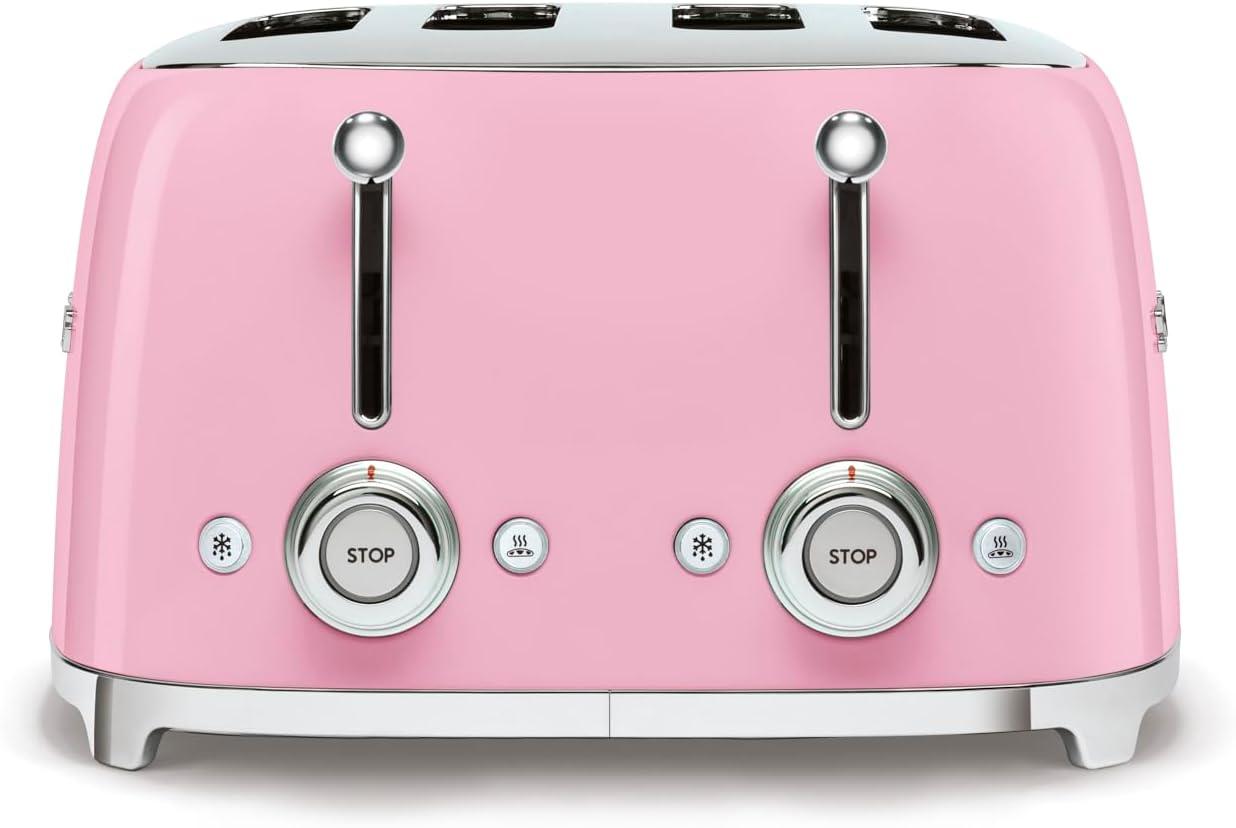 SMEG Pink 4x4-Slice Retro Toaster