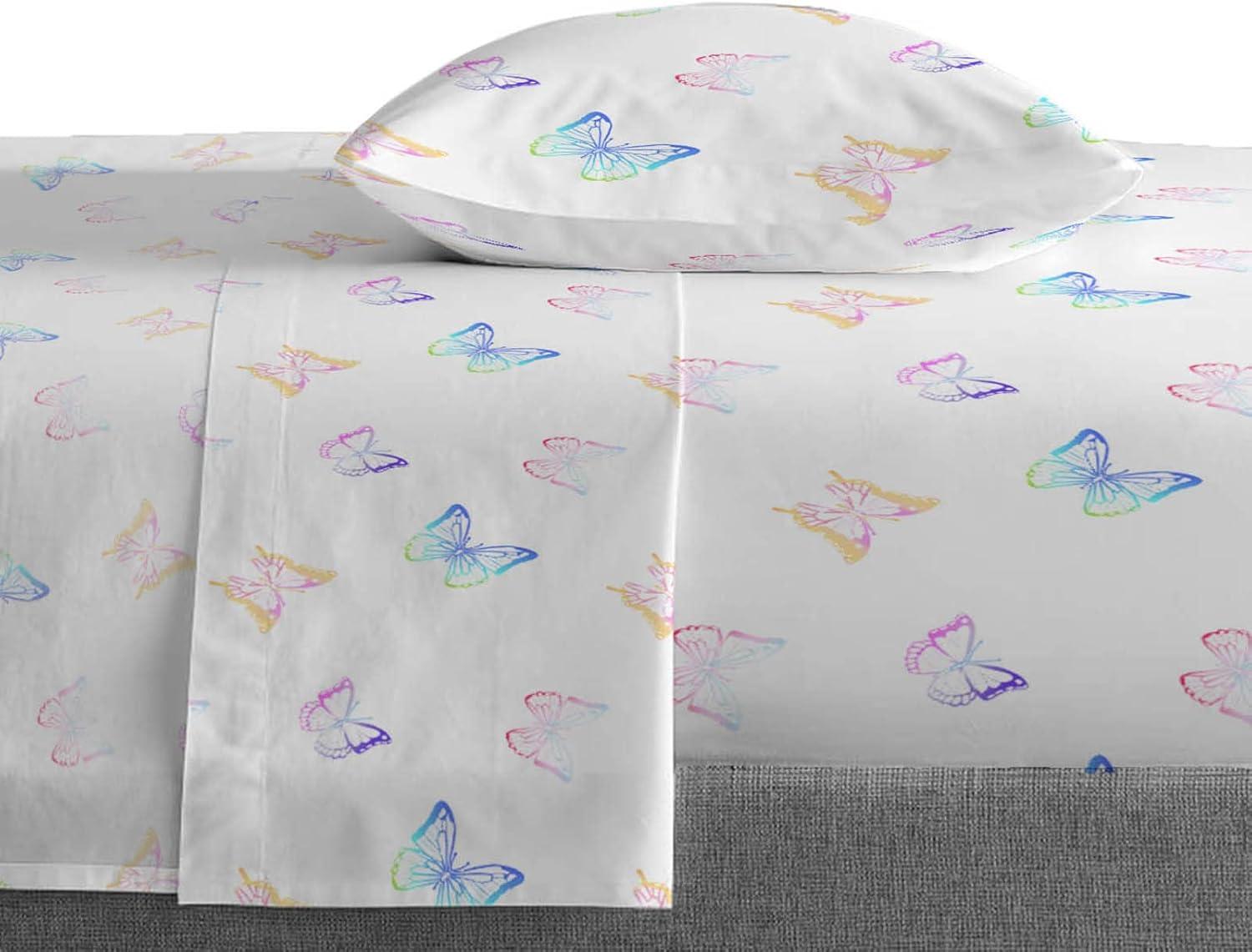 Saturday Park Saturday Park Ombre Butterflies 100% Organic Cotton Sheet Set