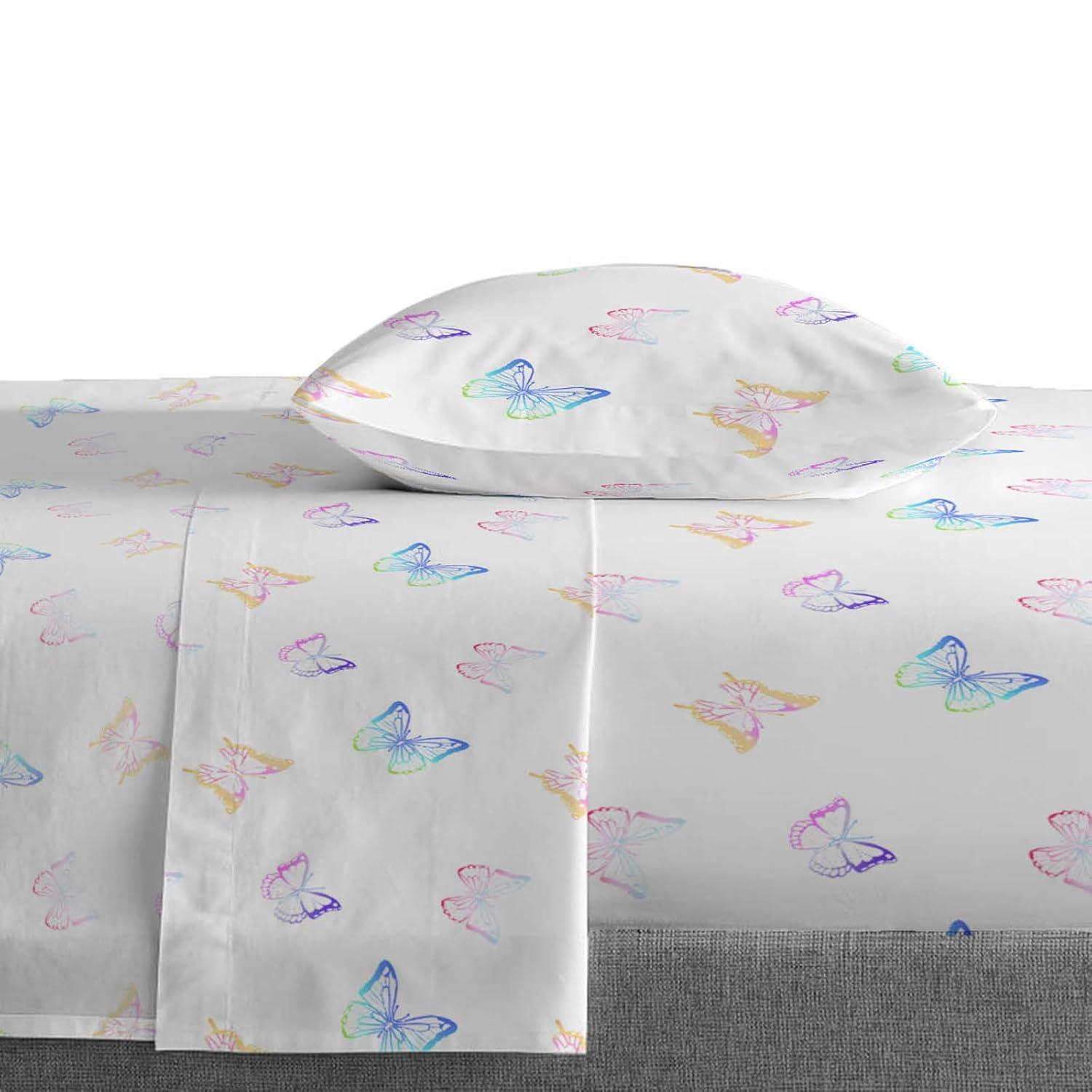 Saturday Park Saturday Park Ombre Butterflies 100% Organic Cotton Sheet Set