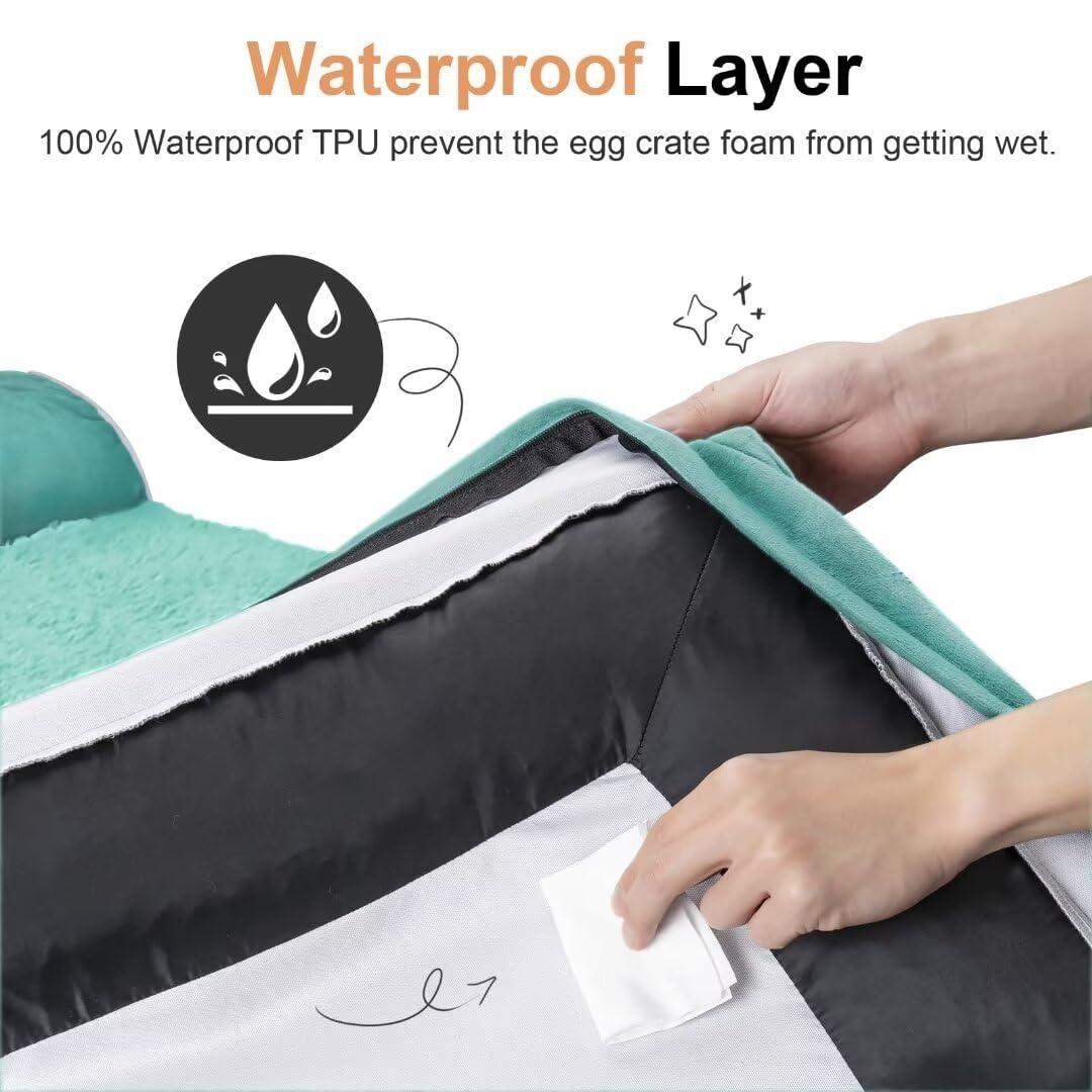 Large Dog Bed Orthopedic Washable: Beds Bolster XL Bed Big XLarge Dogs Memory Foam Sofa Couch Waterproof Removable Cover - Brown