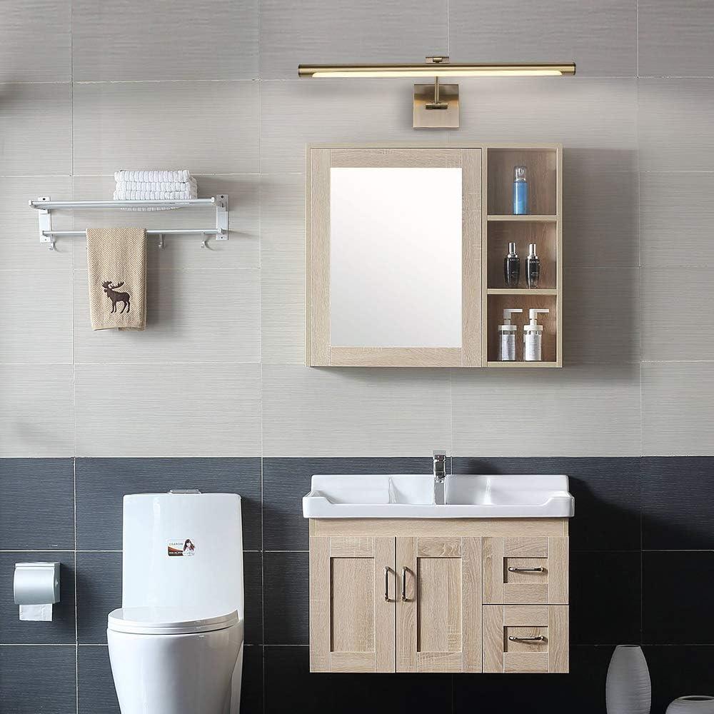 Joosenhouse Modern LED Picture Lights 24.4 inch, Antique Bronze Metal Artwork Display Lamp with Rotatable Sconces Lamp Head, 14W (70W Eqv.), Hardwired Connection, 3000K Warm White 840Lm…