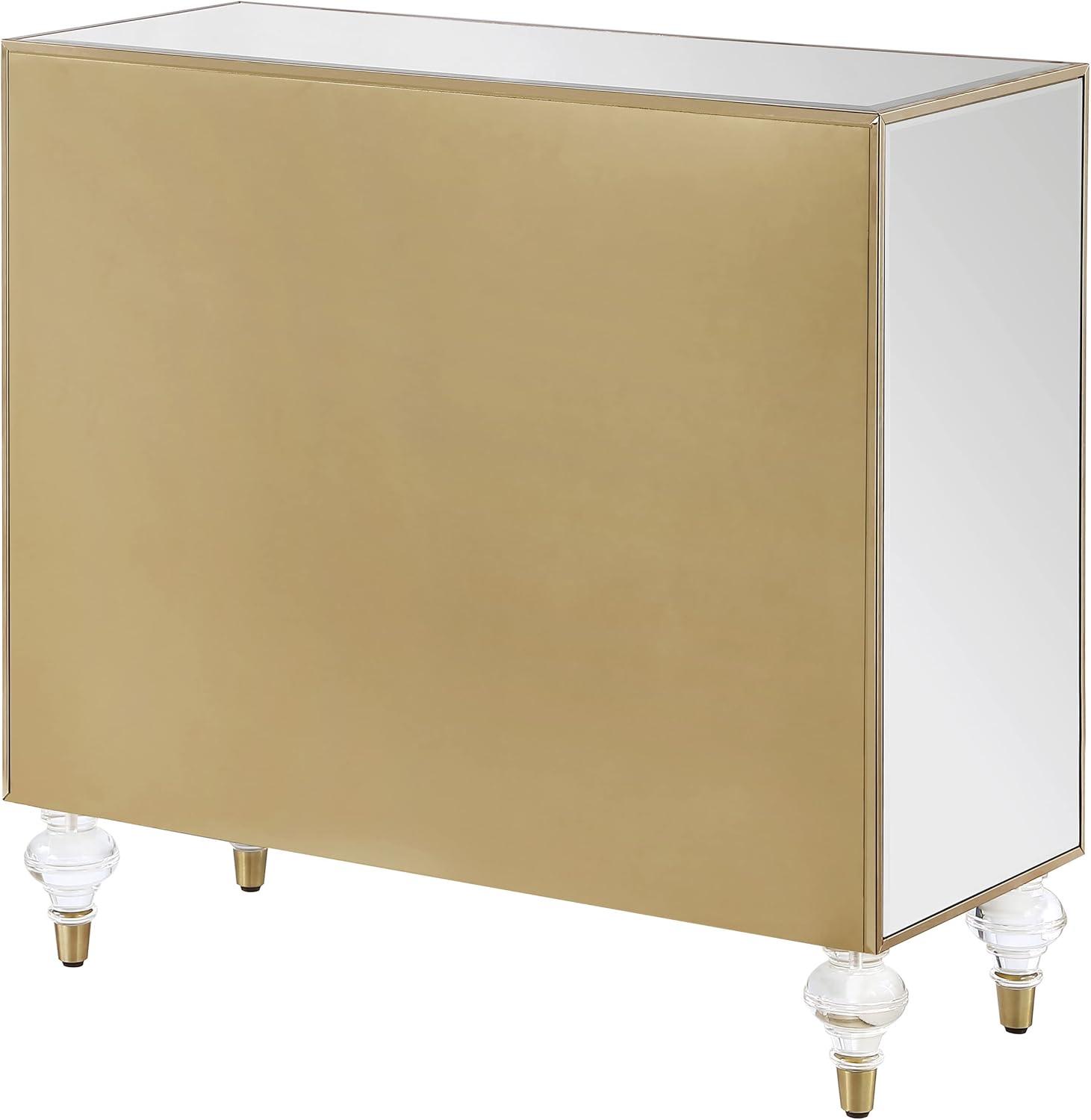 Coaster Astilbe 2-door Wood Accent Cabinet Mirror and Champagne