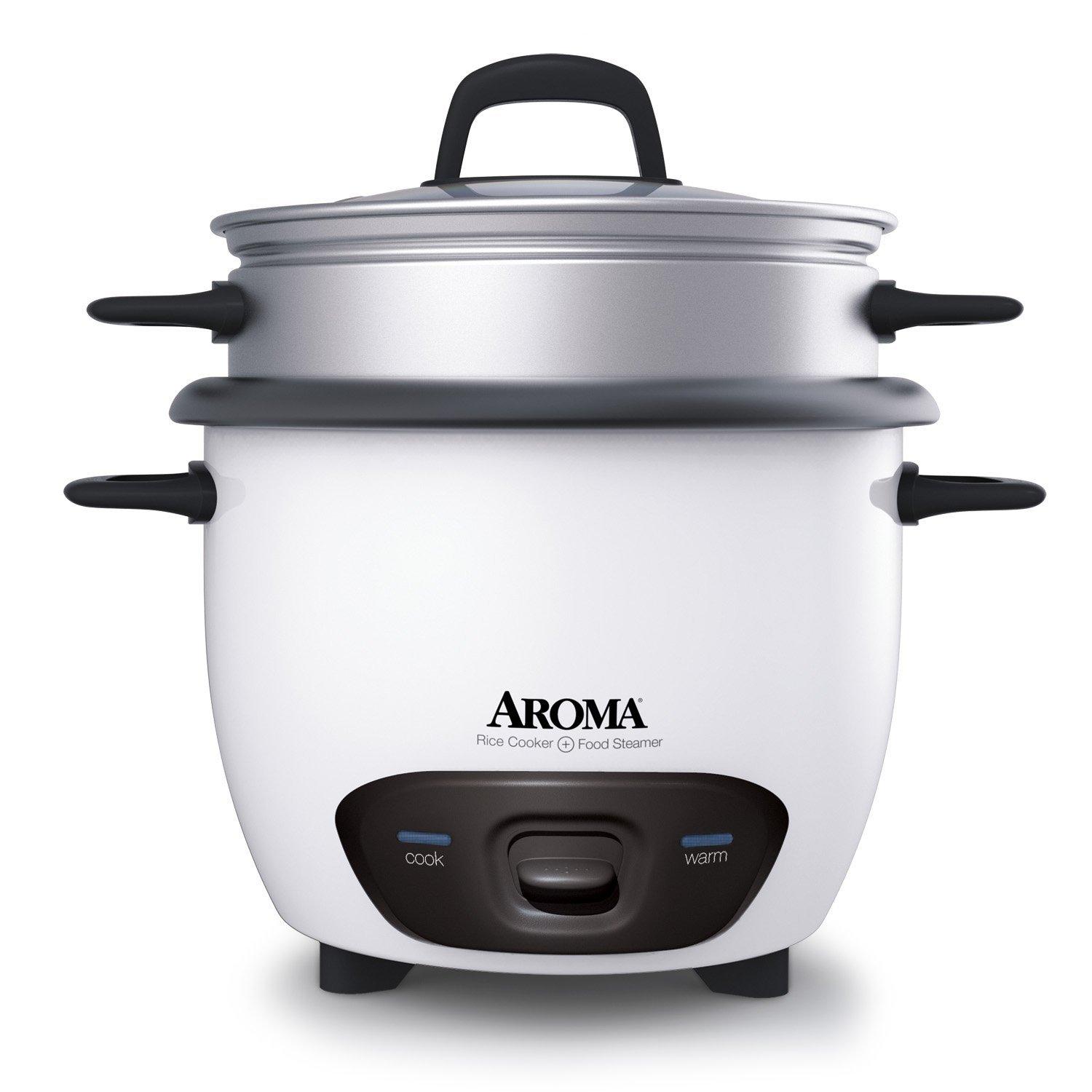 Aroma AROMA Rice Cooker, 7-Cup (Uncooked) / 14-Cup (Cooked), Steamer, Grain Cooker, 3Qt