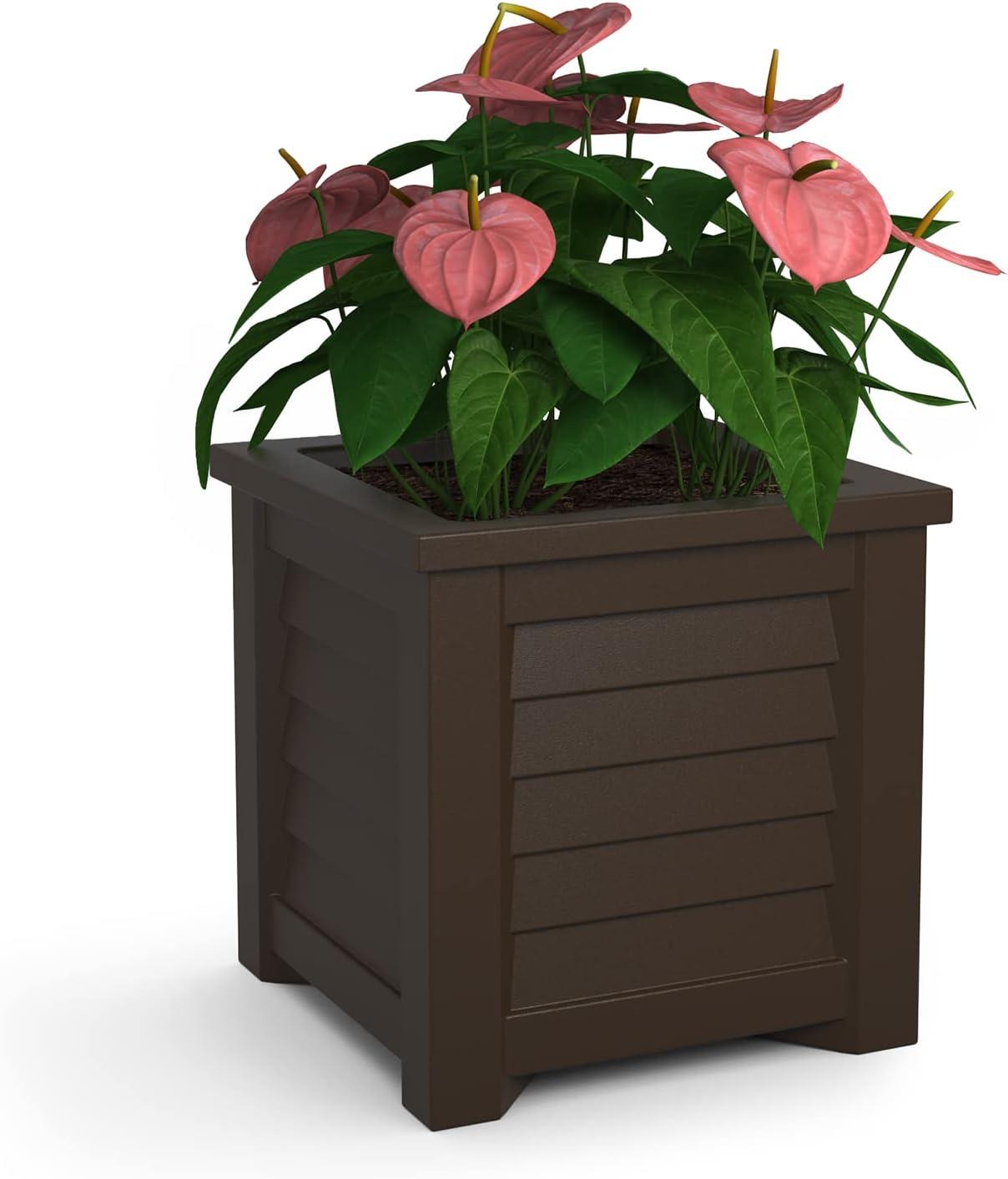 Mayne Inc. Lakeland Square Resin Planter with Water Reservoir