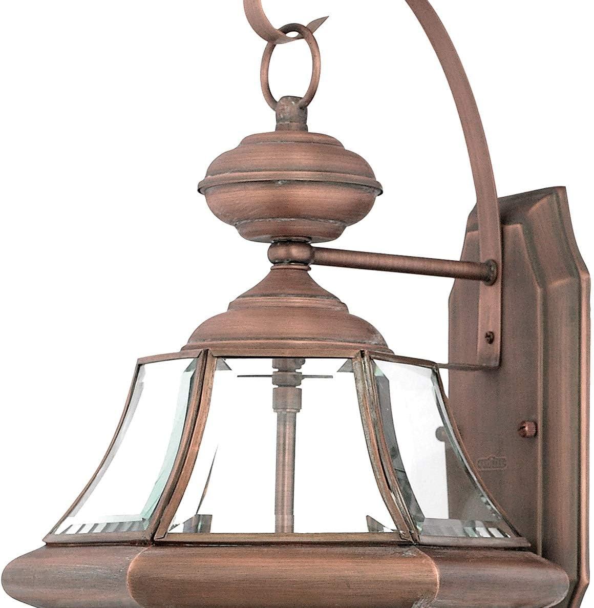 Medici Bronze 20" Outdoor Wall Lantern with Clear Glass