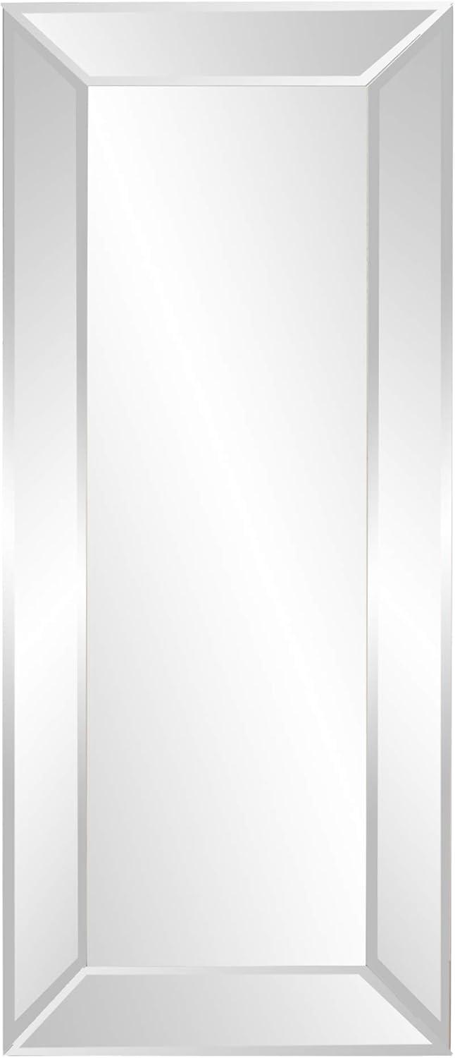 48"x20" Silver Wood Framed Rectangular Dressing Mirror